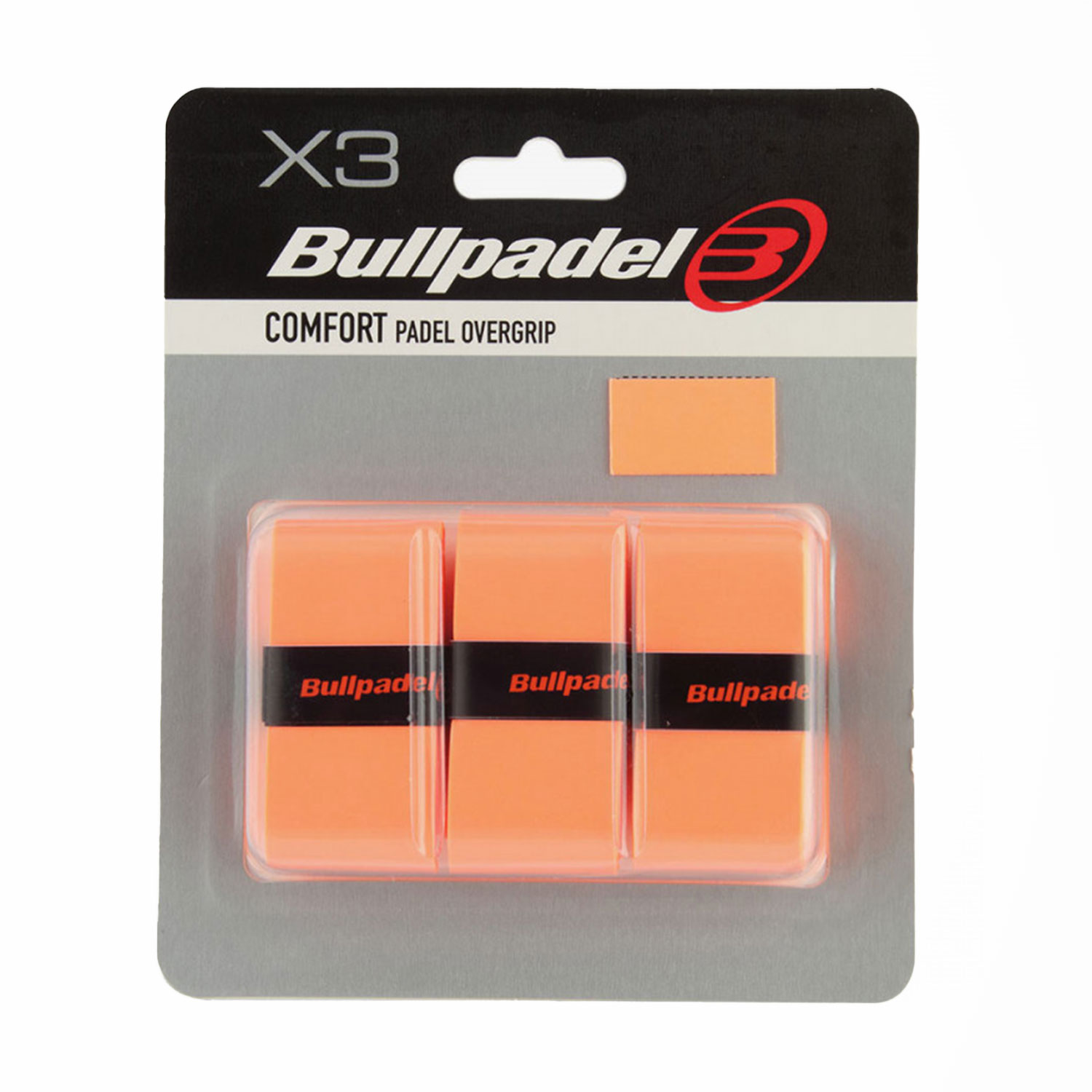 Bullpadel GB-1200 Comfort x 3 Sobregrips - Naranja Fluor