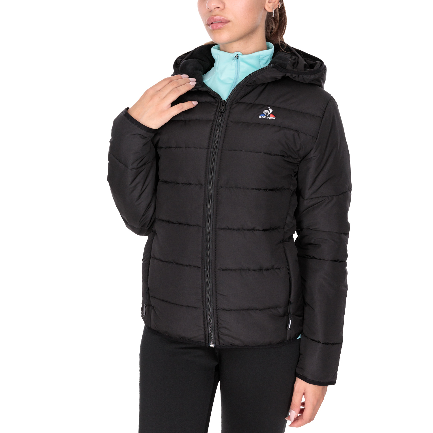 Le Coq Sportif Corner Essentiels Chaqueta de Tenis Mujer Black