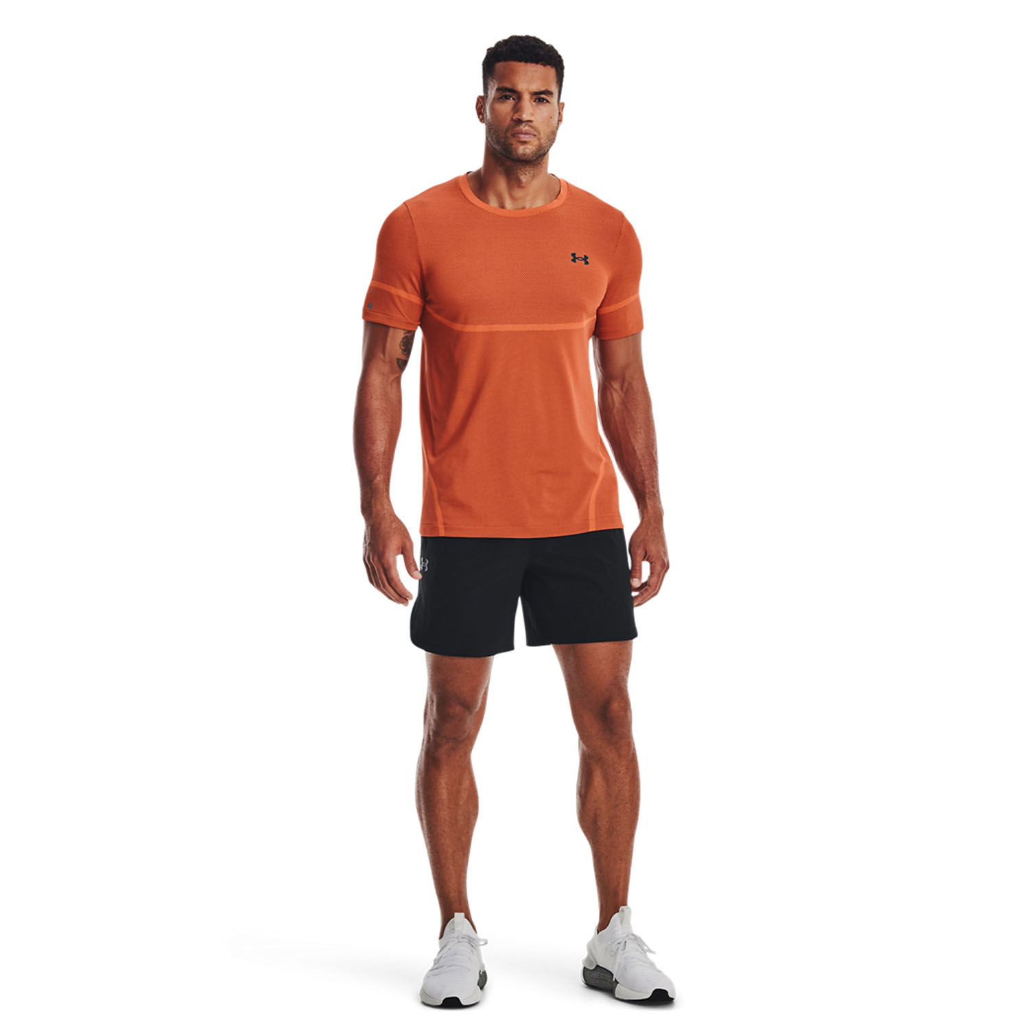 Under Armour Rush Seamless Legacy Maglietta - Orange Blast/Black