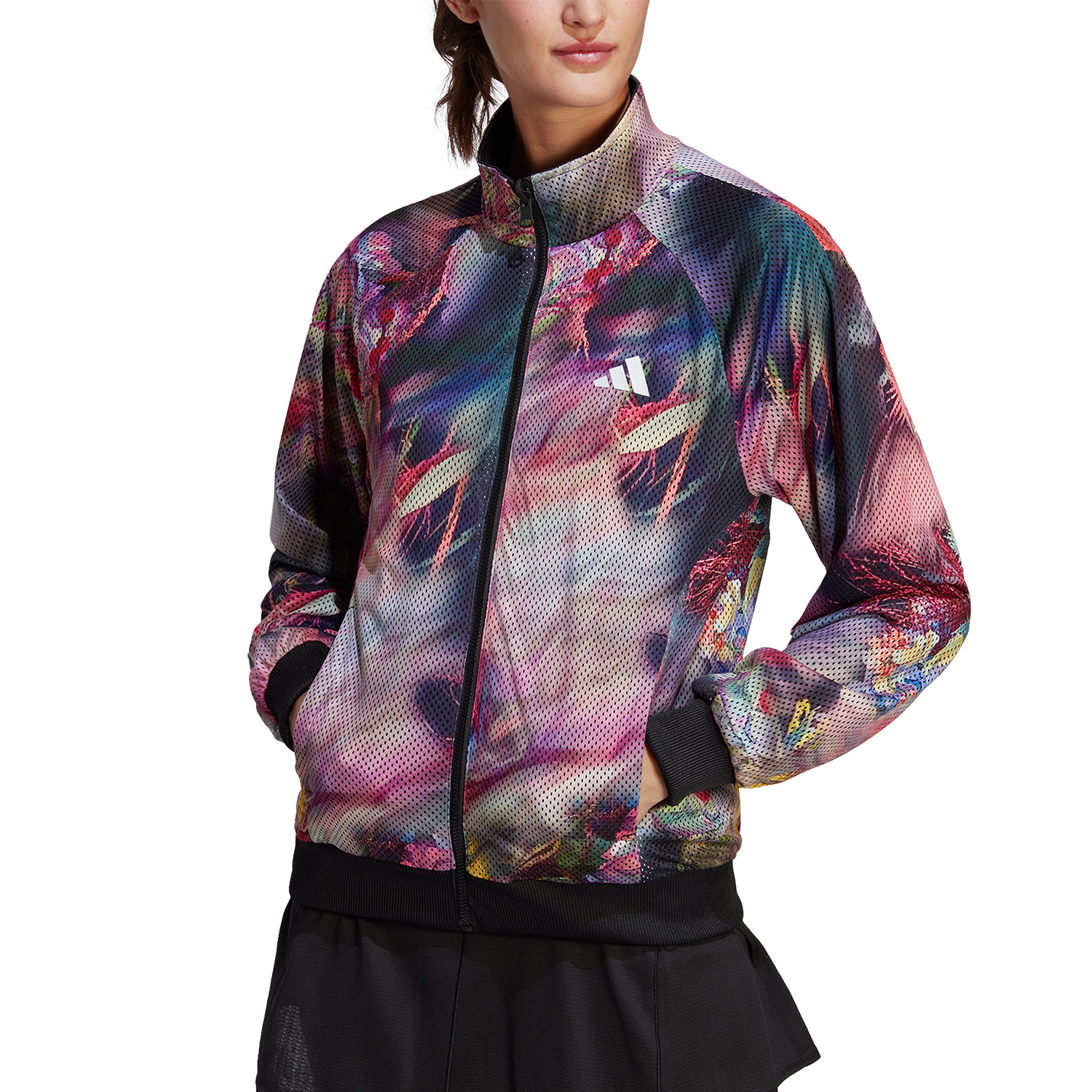 【2024新春福袋】 Melbourne adidas Woven Black/Multicolor - Jacket Tennis Women's ジャケット・アウター