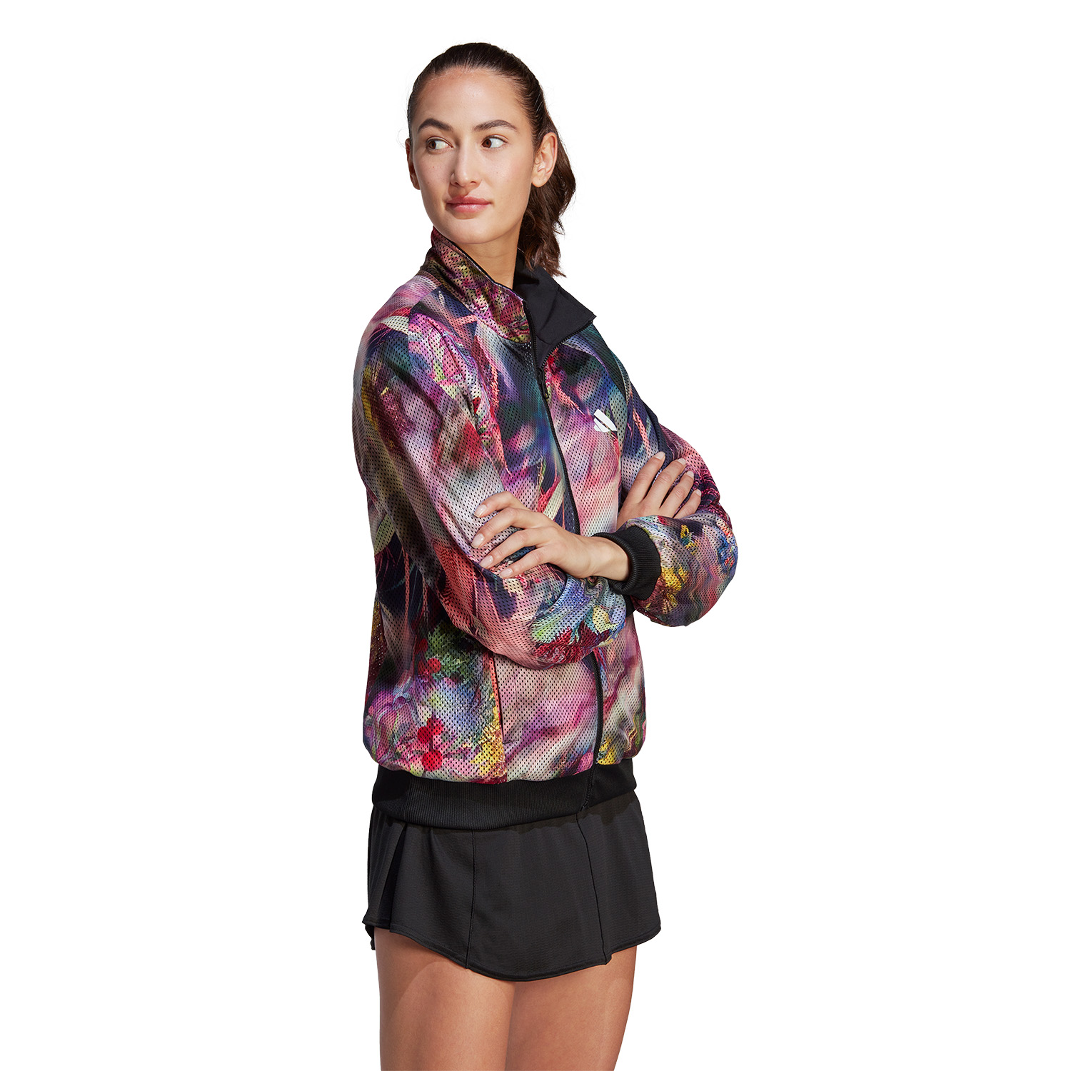 adidas Melbourne Woven Women's Tennis Jacket - Black/Multicolor