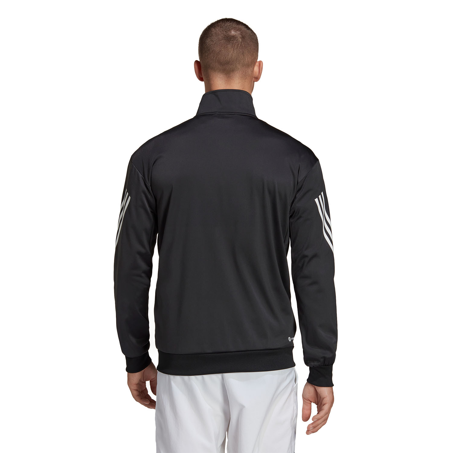 adidas 3 Stripes Knit Men's Tennis Jacket - Black