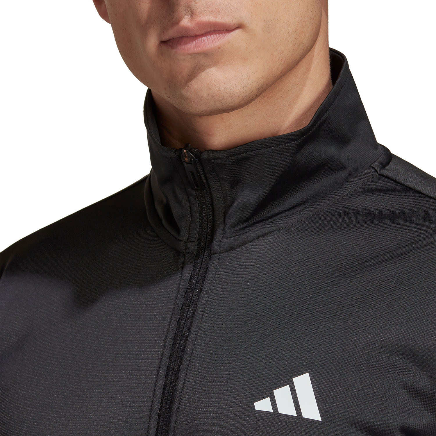 adidas 3 Stripes Knit Men's Tennis Jacket - Black
