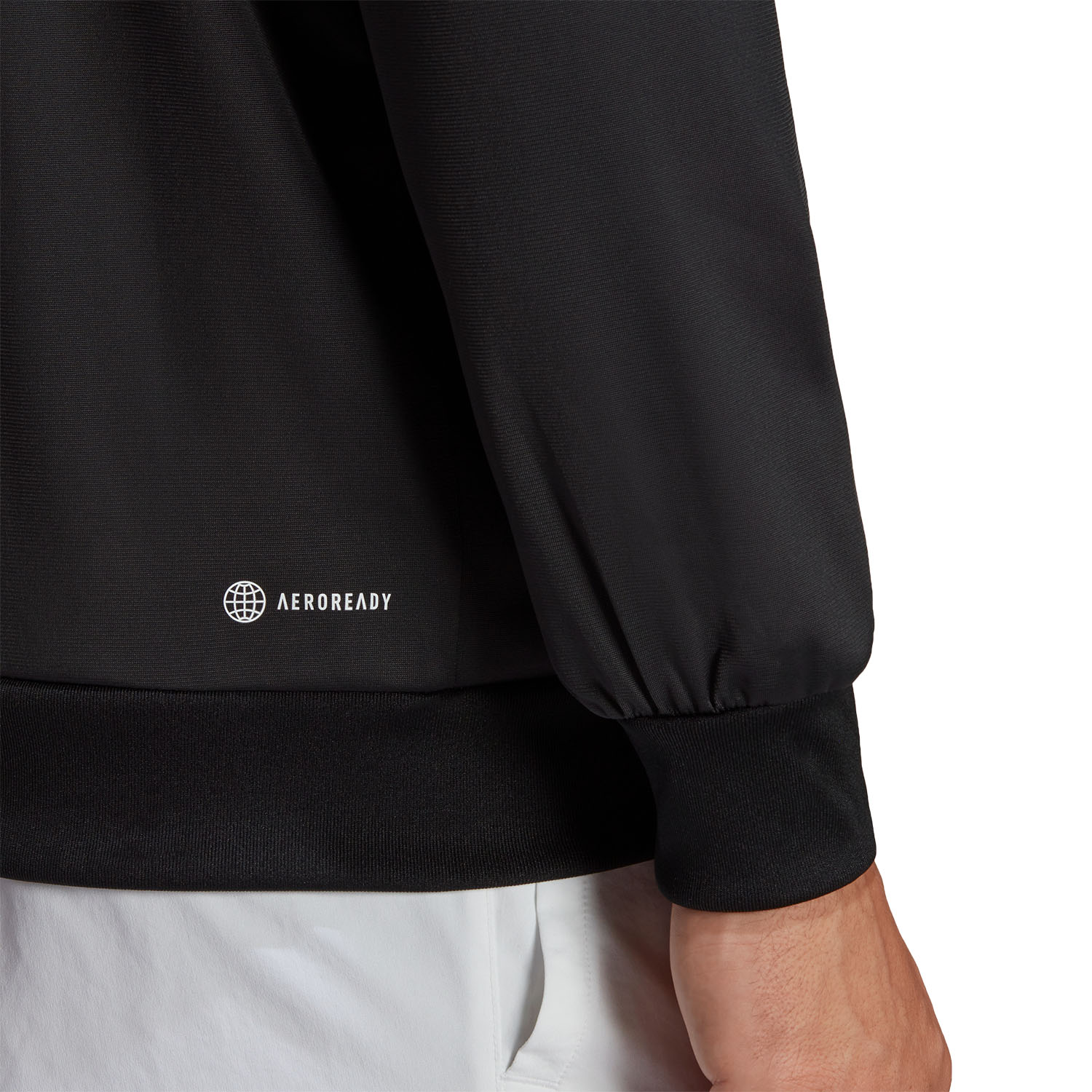 adidas 3 Stripes Knit Men's Tennis Jacket - Black