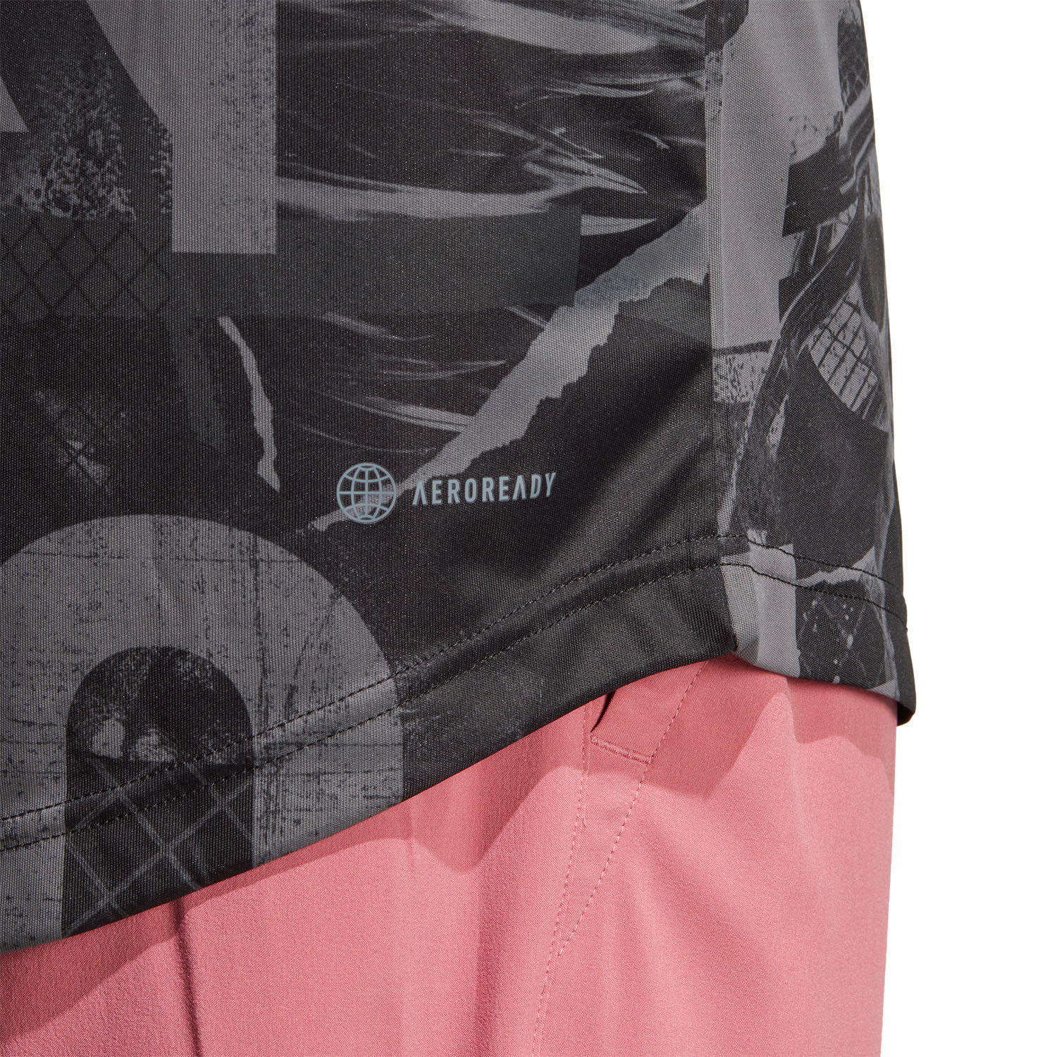 adidas Club Graphic Men's Tennis Polo - Grey Five/Black/Carbon