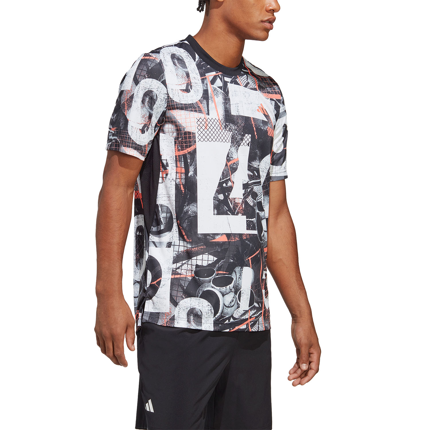 adidas Club Graphic Camiseta de Tenis - White/Black