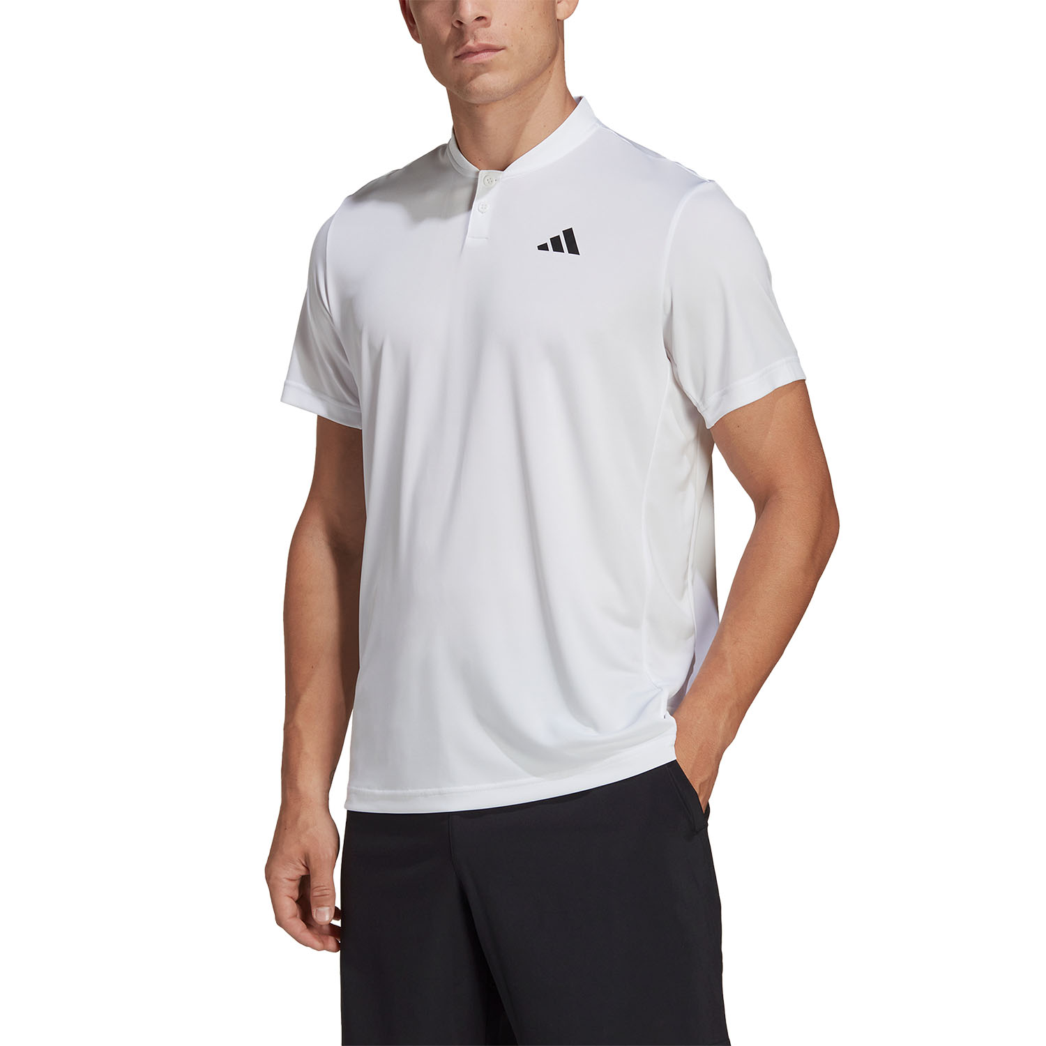adidas Club Henley Men's Tennis Polo - White