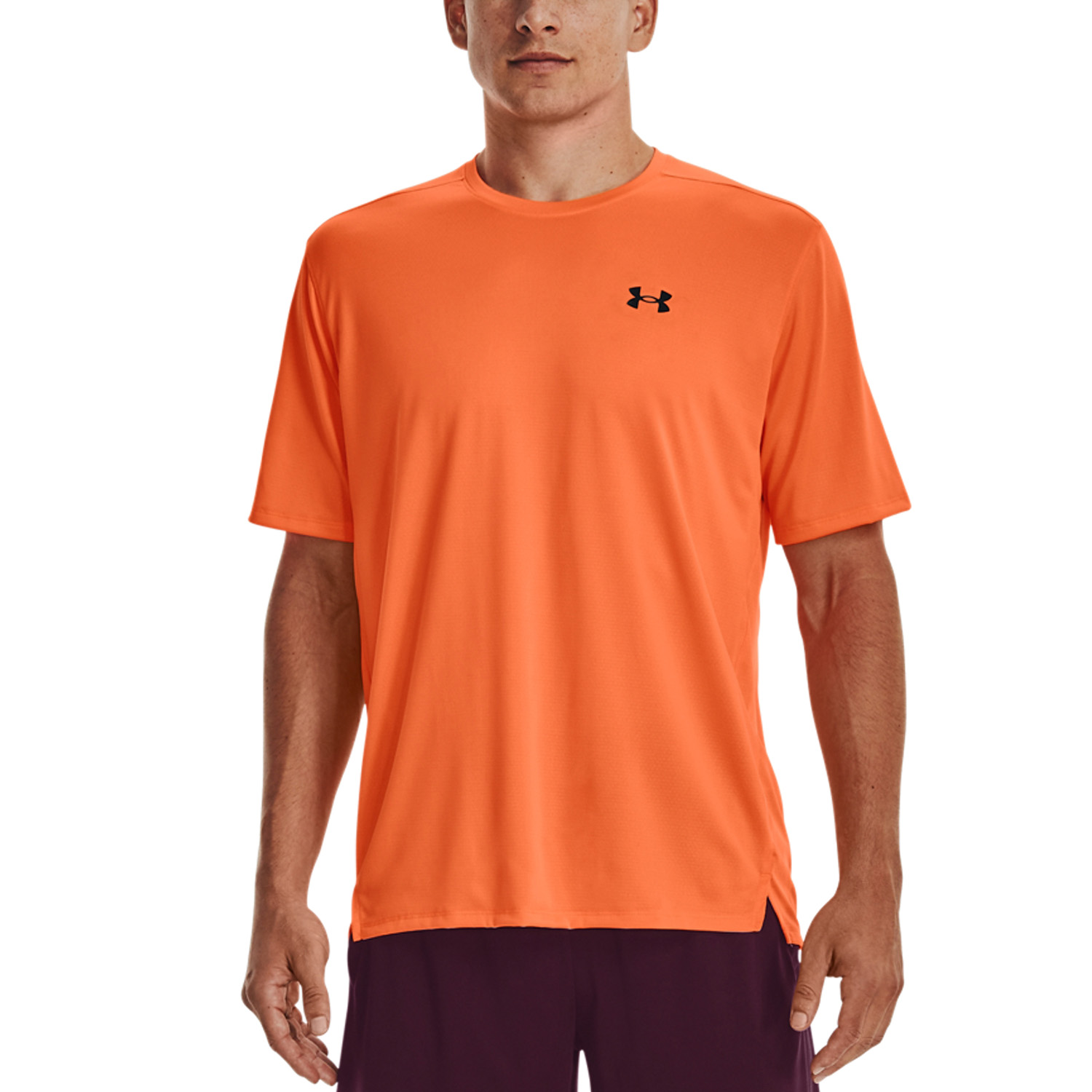Under Armour Tech Vent Men's Tennis TShirt Orange Blast/Black