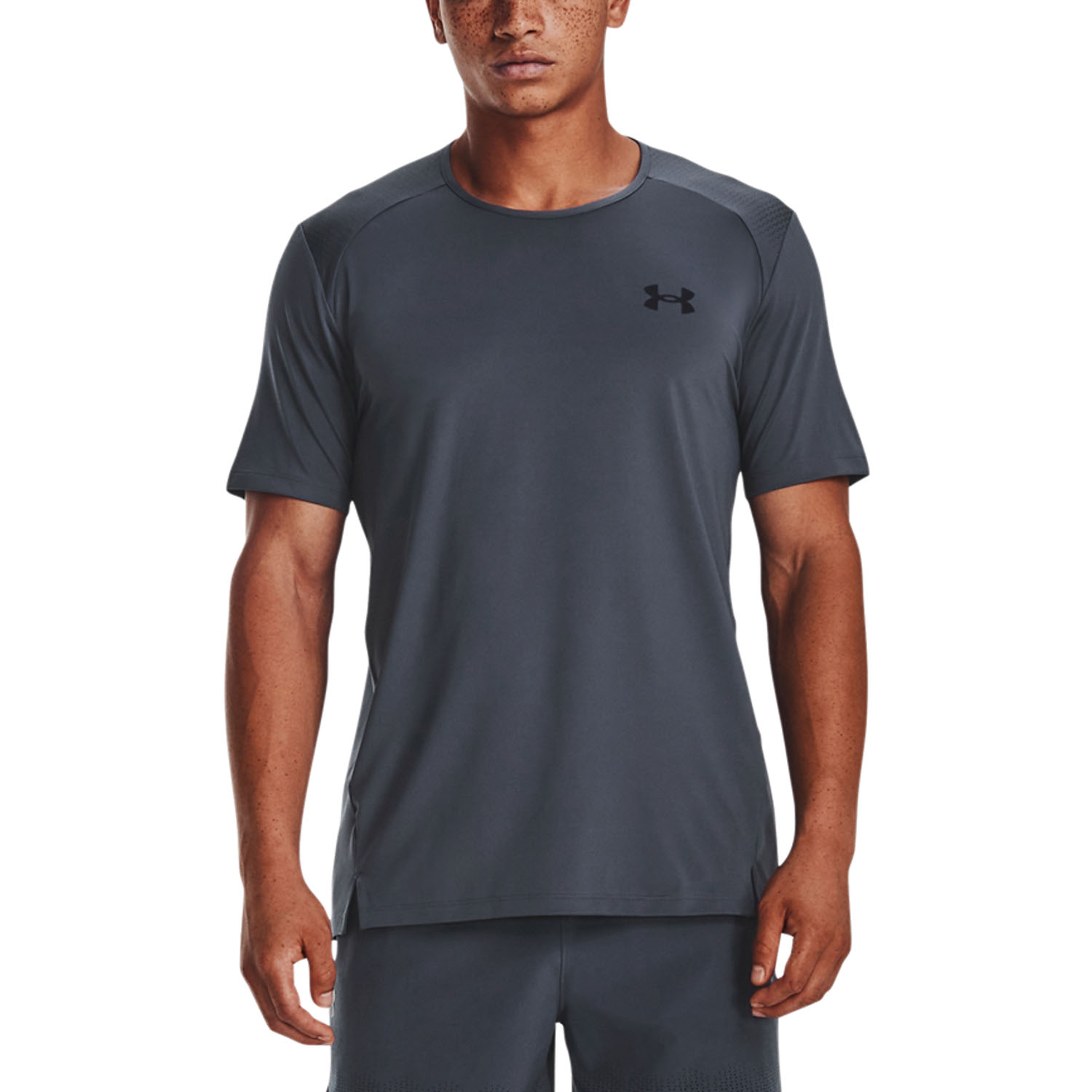 Under Armour Armourprint Men's Tennis T-Shirt - Downpour Gray