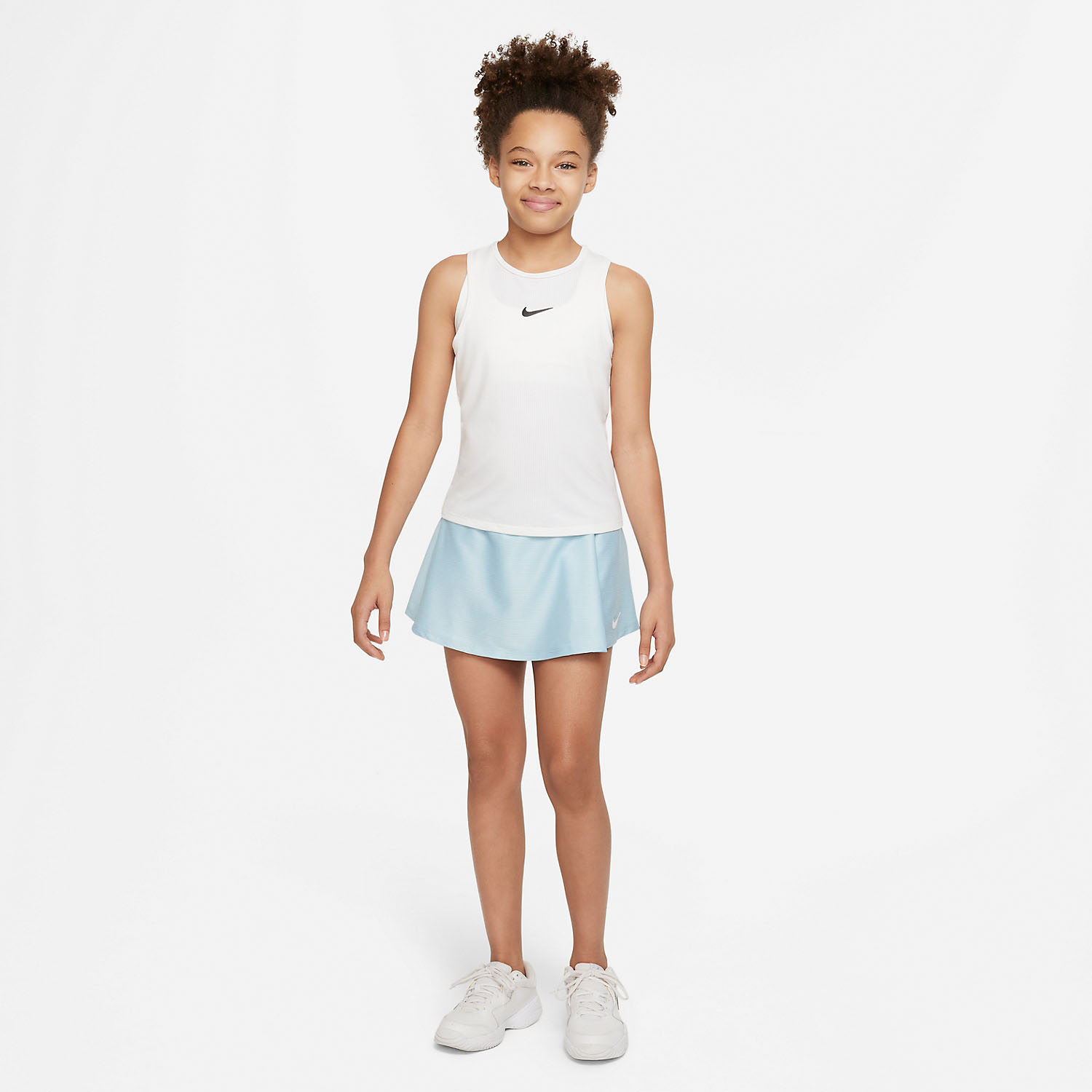 Nike Court Victory Girl's Tennis Skirt - Ocean Bliss/White
