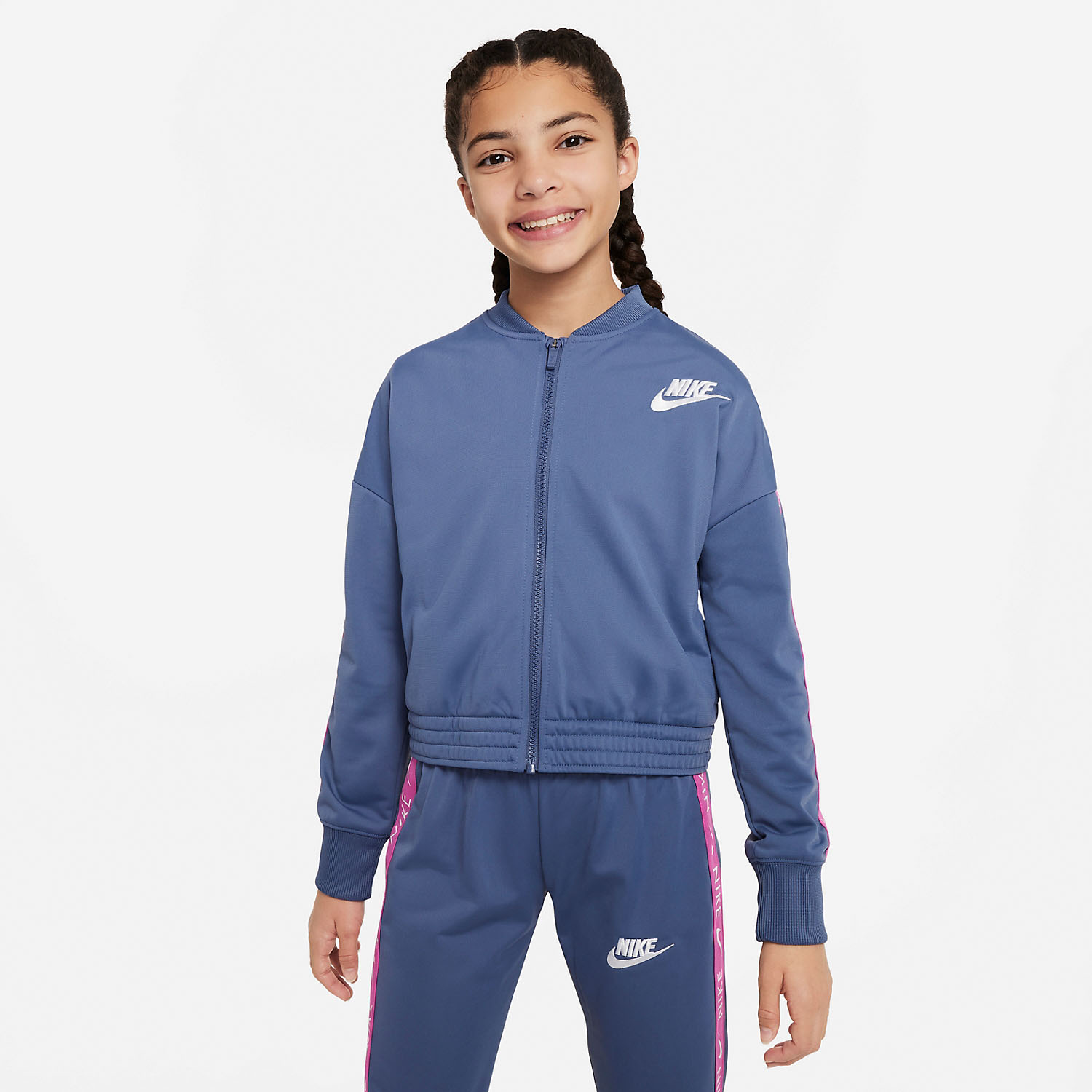 Nike Classic Tennis Fuchsia Girl\'s Bodysuit Blue/Active Diffused