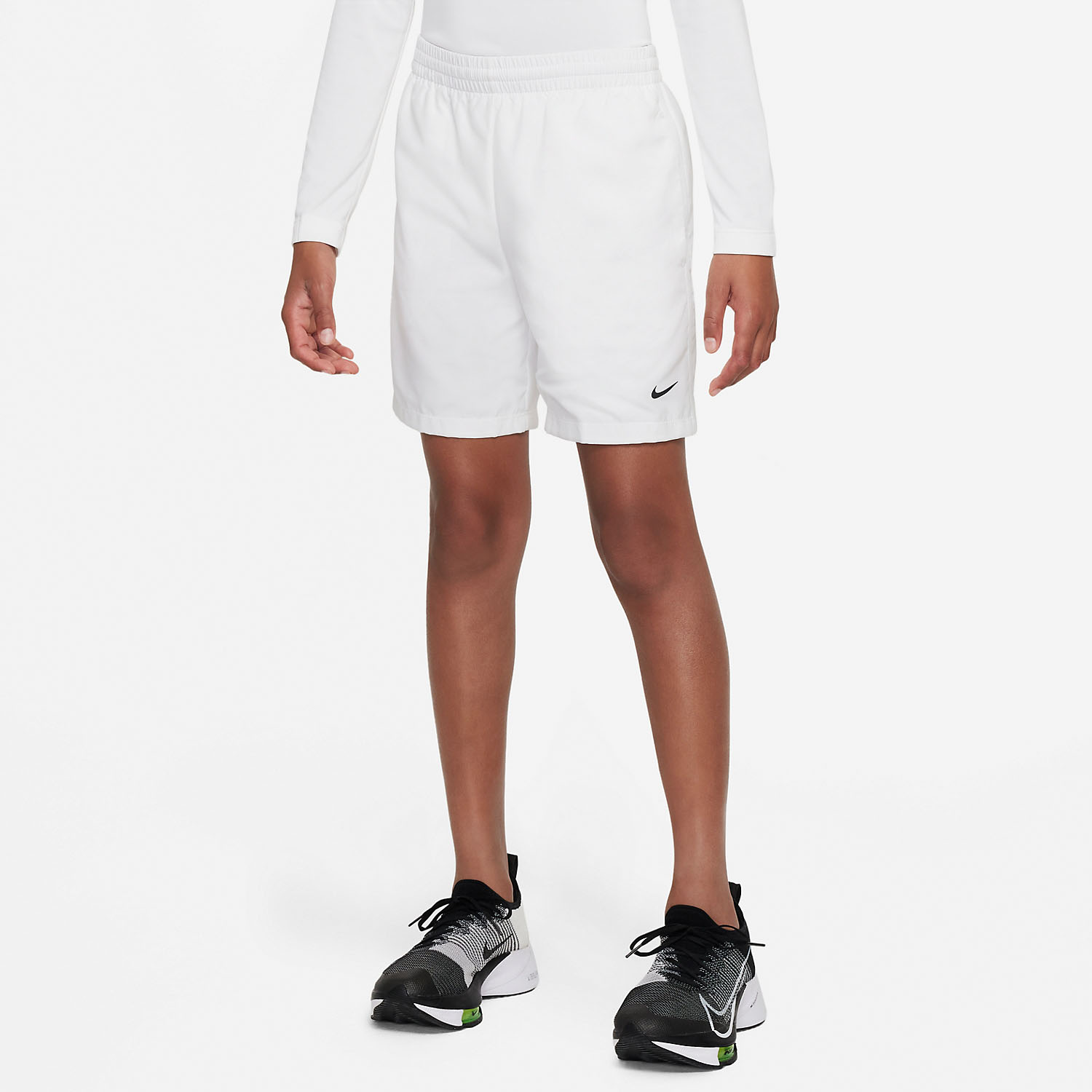 Nike Dri-FIT Icon 6in Boy's Tennis Shorts - White/Black