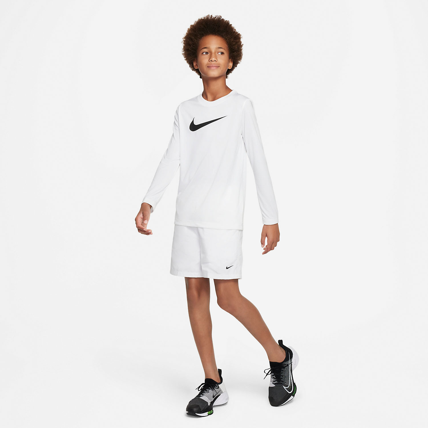 Nike Dri-FIT Icon 6in Boy's Tennis Shorts - White/Black