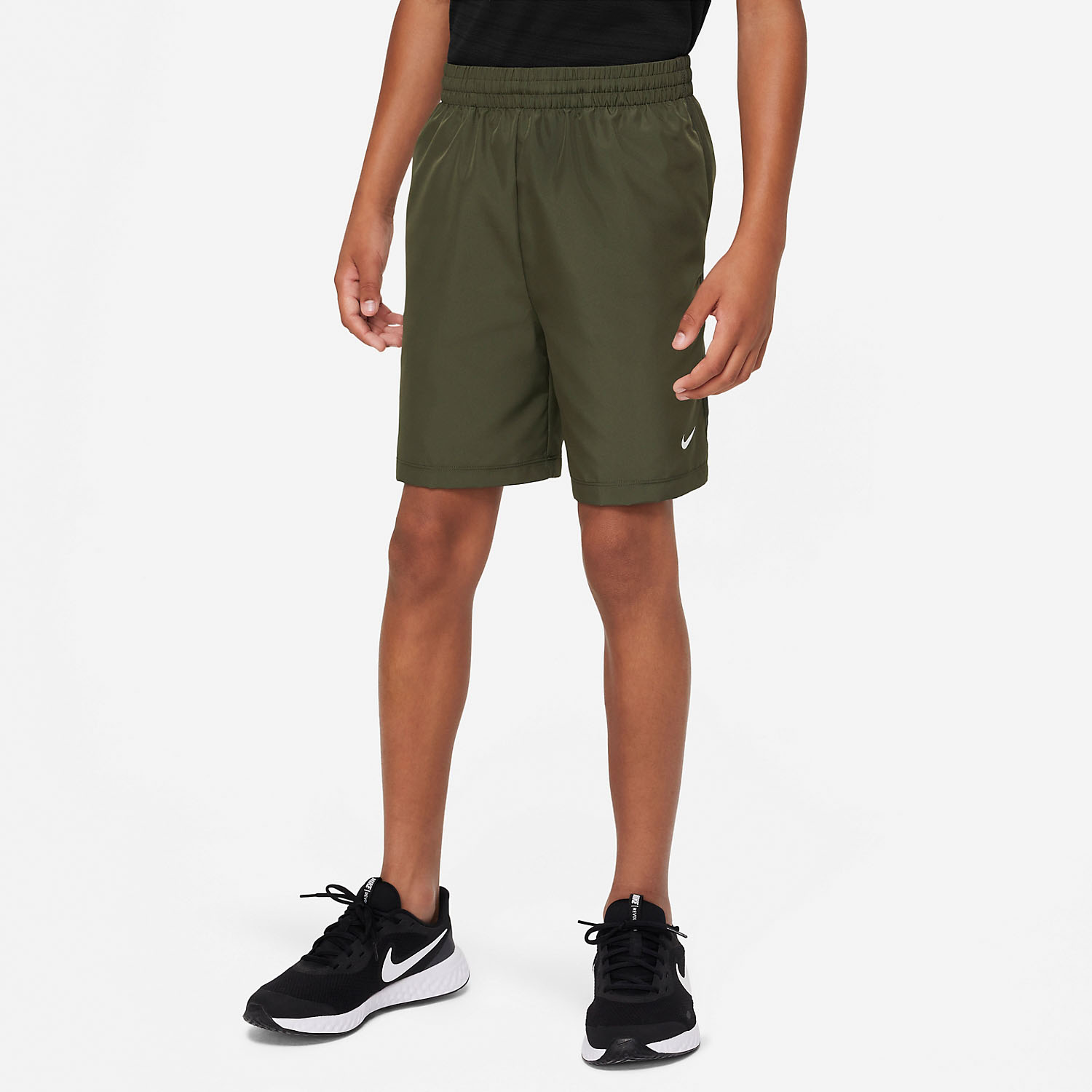 Nike Dri-FIT Icon 6in Shorts Niño - Cargo Khaki/White