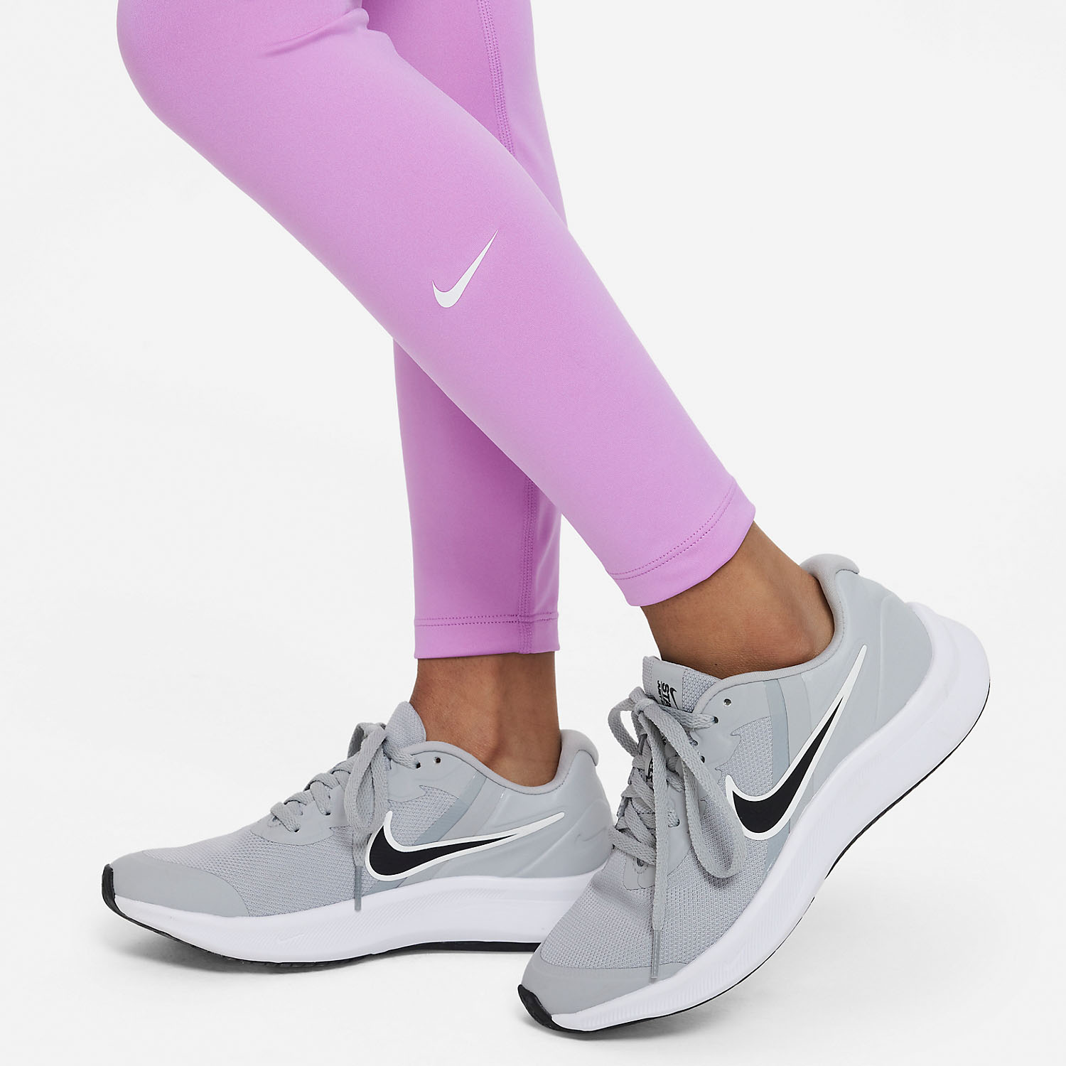 Nike Dri-FIT One Girl's Tennis Tights - Rush Fuchsia/White