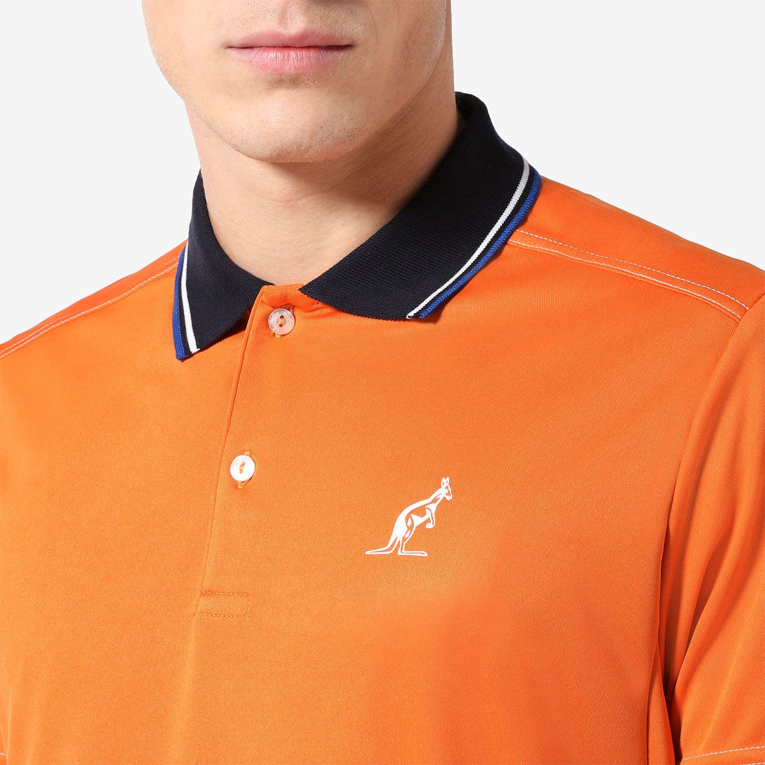 Australian Ace Technical Polo - Orange/Blu