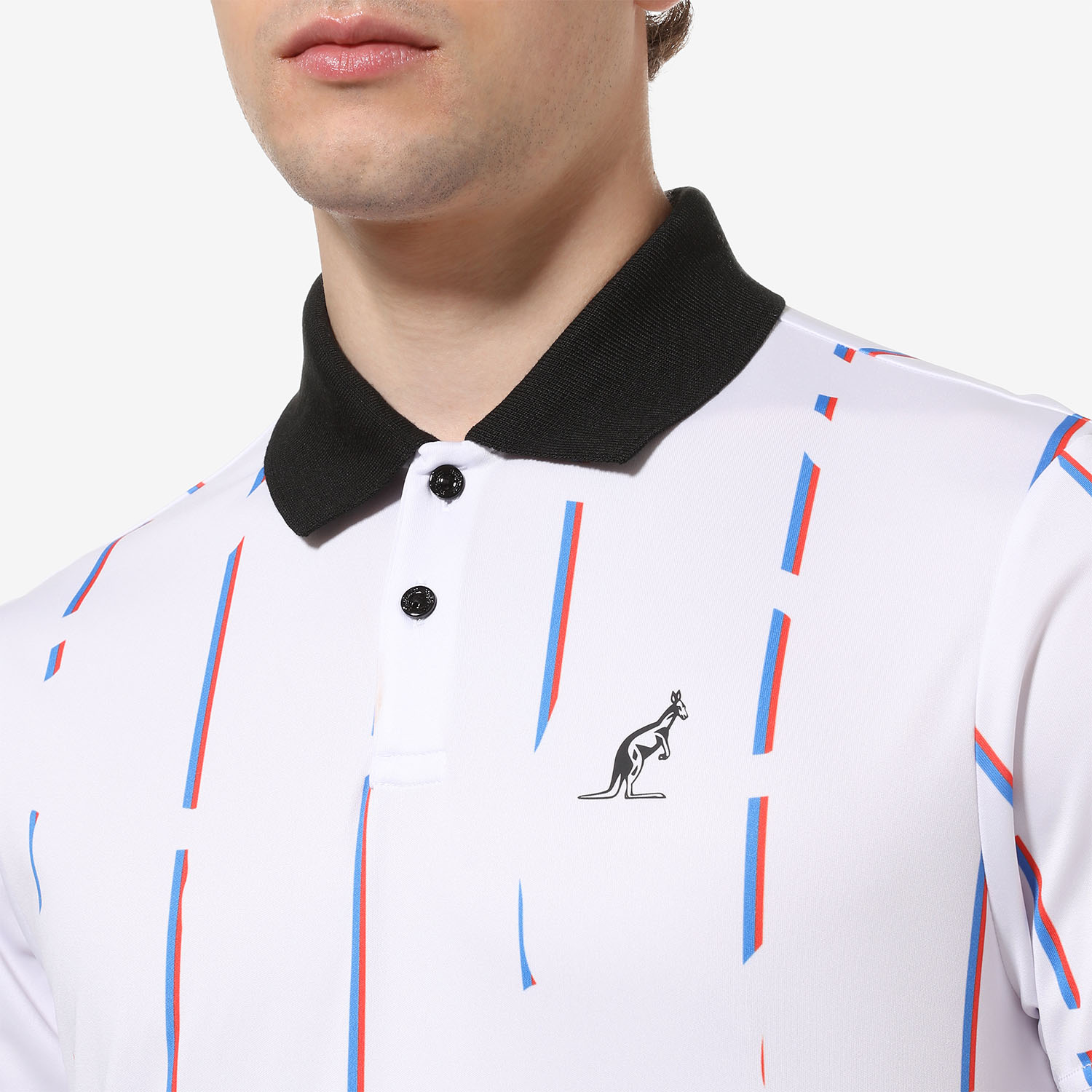 Australian Stripe Ace Polo - Bianco