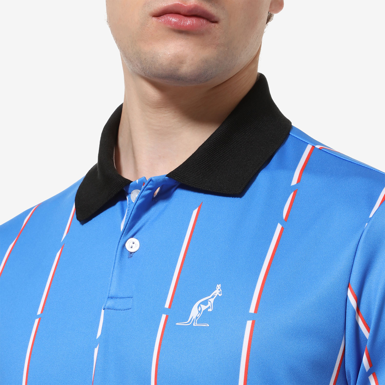 Australian Stripe Ace Polo - Blu Zaffiro