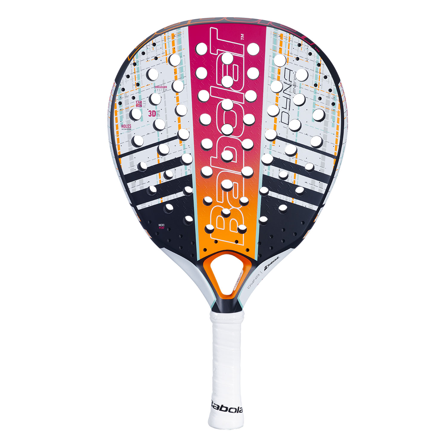 Babolat Dyna Energy Padel - Bianco/Nero/Arancione/Rosa