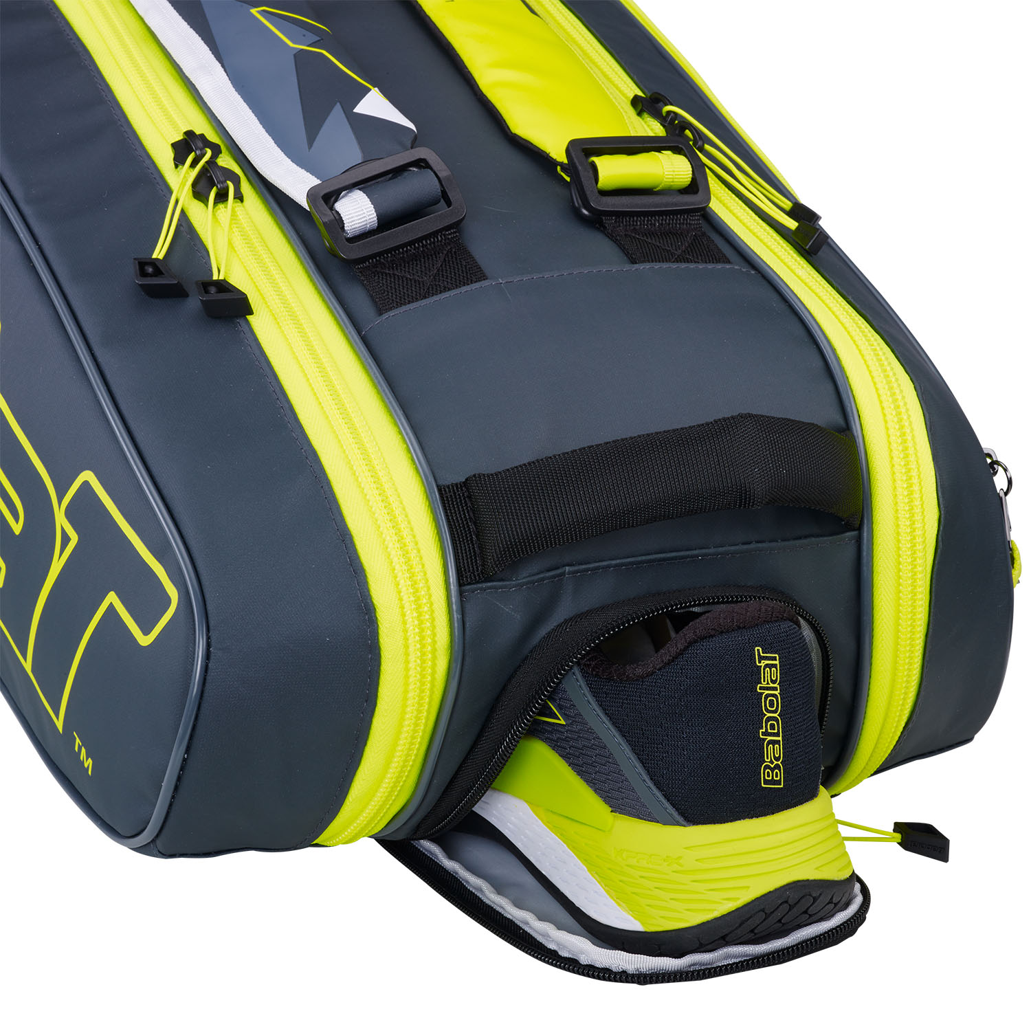 Babolat Pure Aero x 6 Bag - Grey/Yellow/White