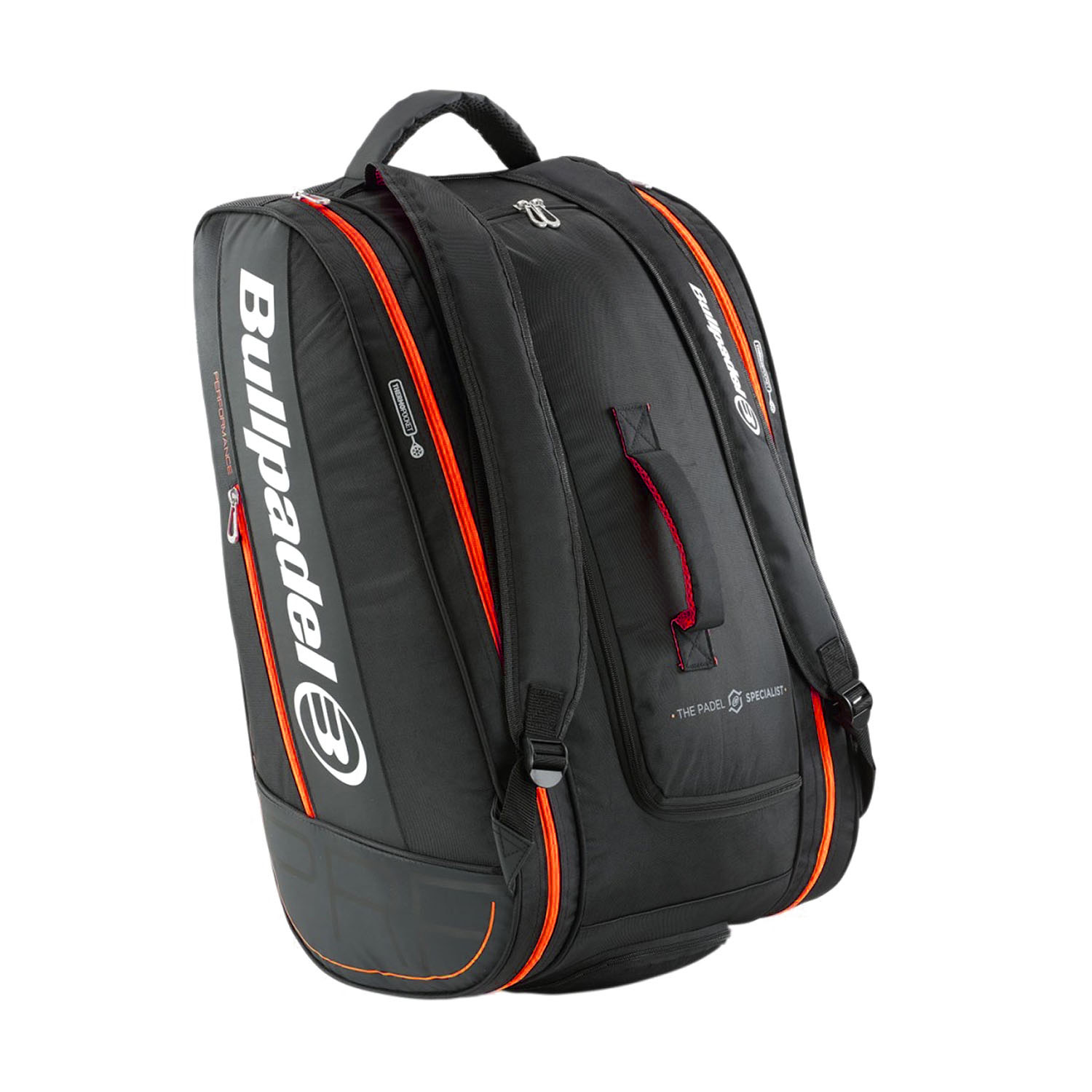 Borsa Anteriore Per Paddle Bullpadel S LTD Carbon Black - Capacità 4 Racchette - Tasca Scarpe - Zaino - Foto 4