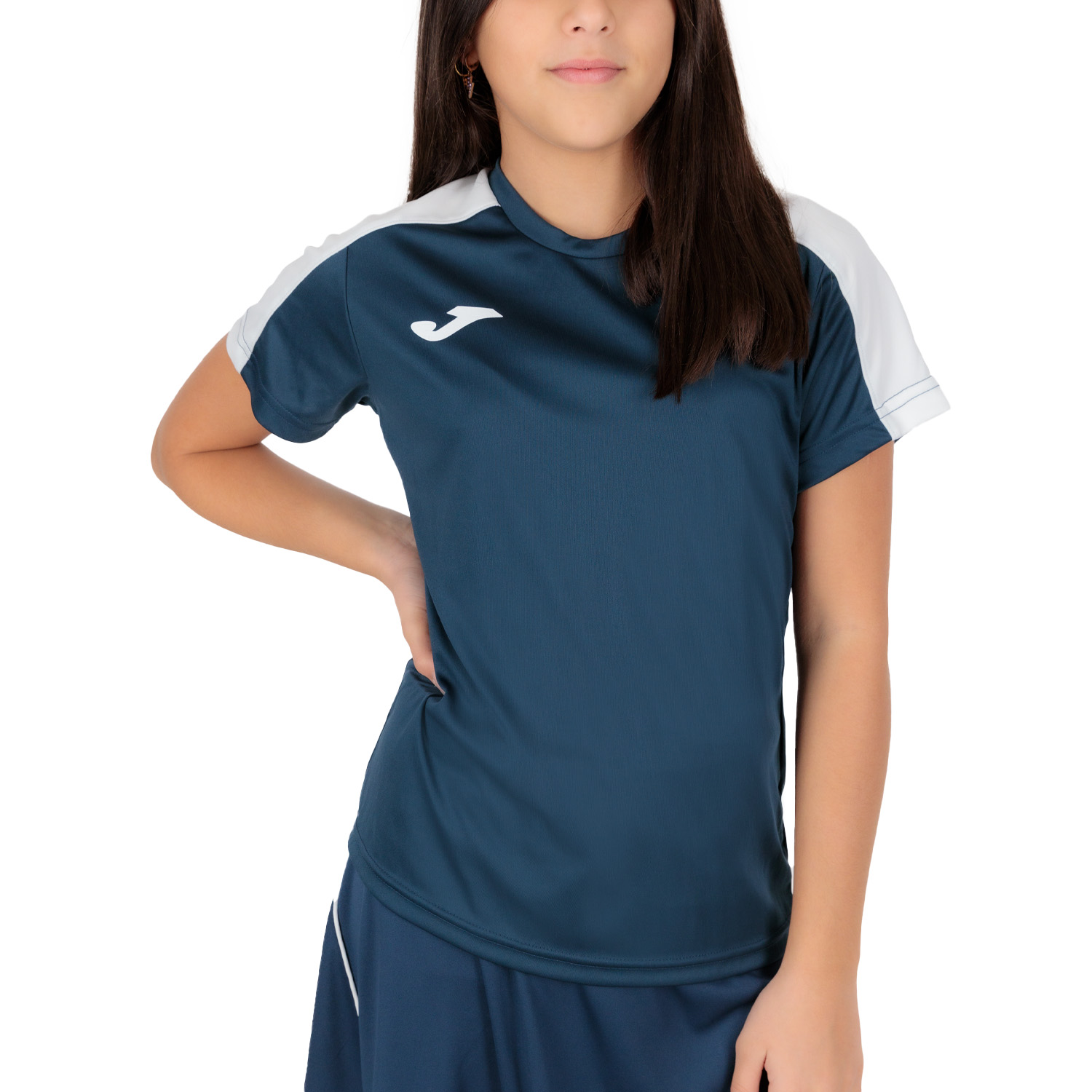 Joma Academy III Maglietta Bambina - Dark Navy/White