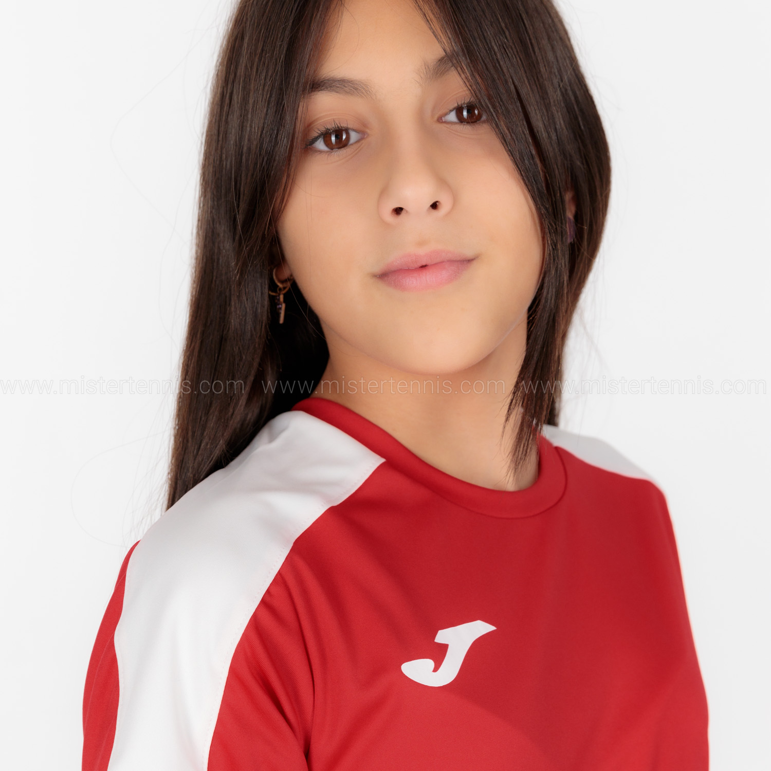 Joma Academy III Camiseta Niña - Red/White