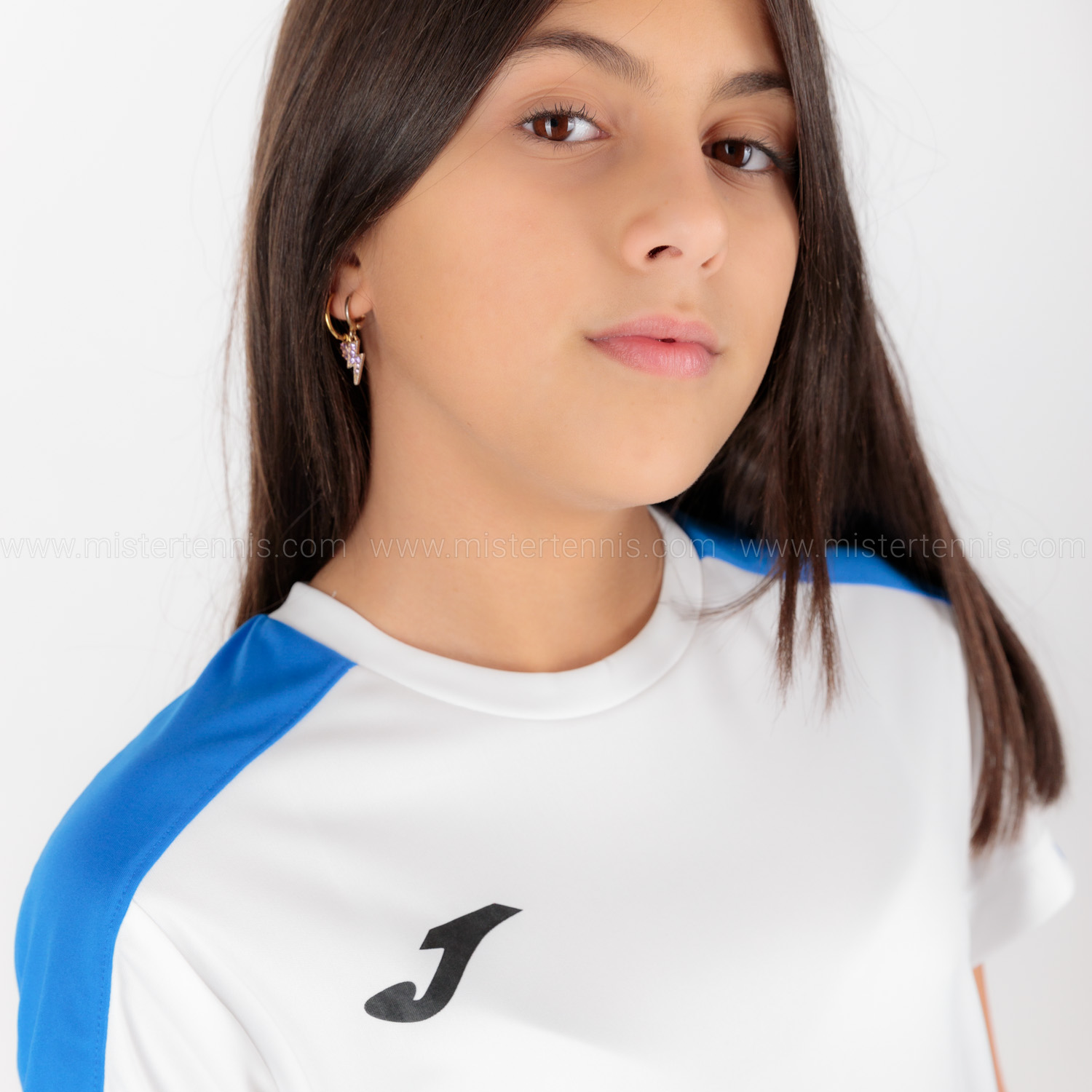 Joma Academy III Camiseta Niña - White/Royal