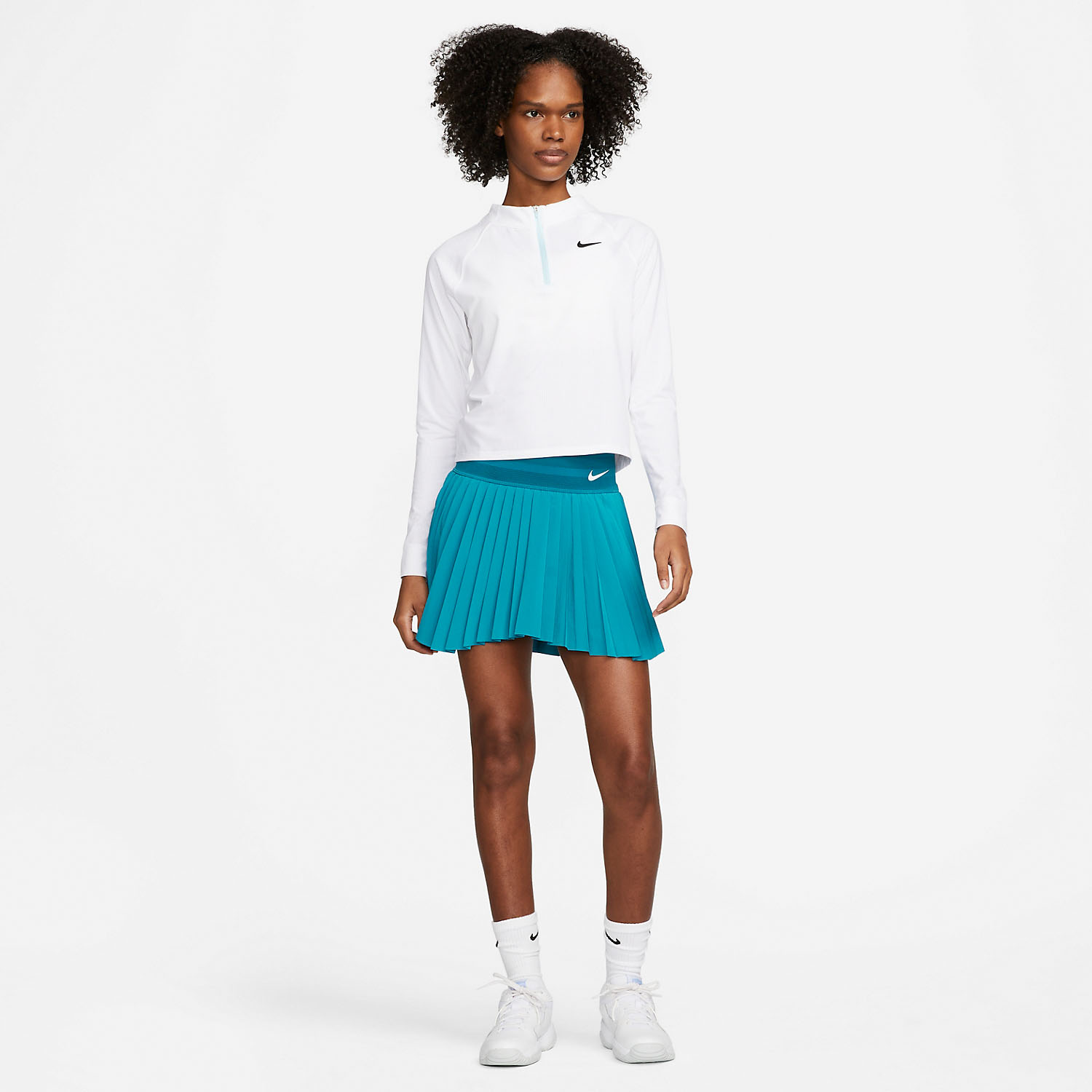 Nike Court Dri-FIT Slam Women's Tennis Skirt - Green Abyss/White