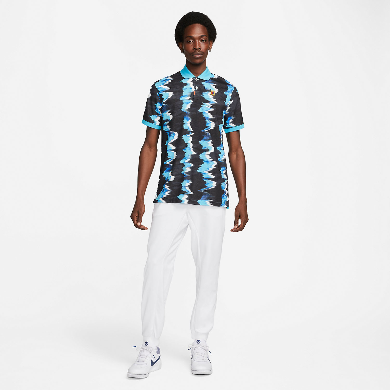 Nike Court Printed Men's Tennis Polo - Baltic Blue