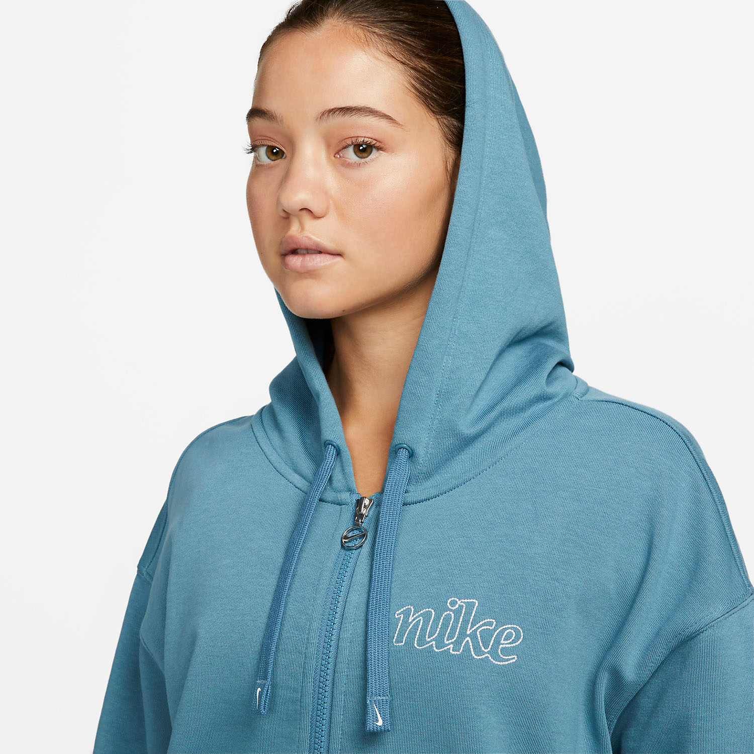 Nike Dri-FIT Fit Hoodie - Noise Aqua/White