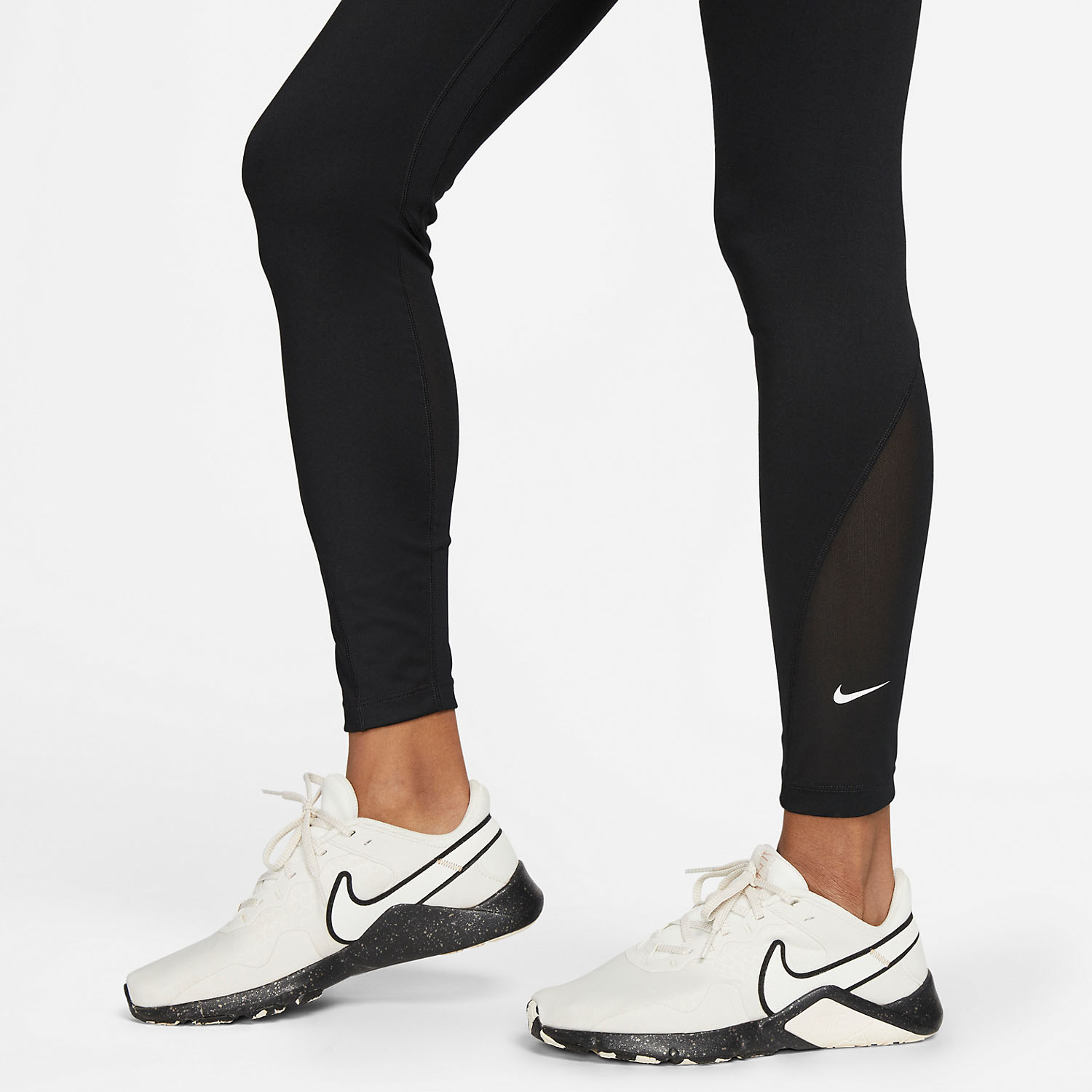 Nike One 7/8 Women's Tennis Tights - Black/White