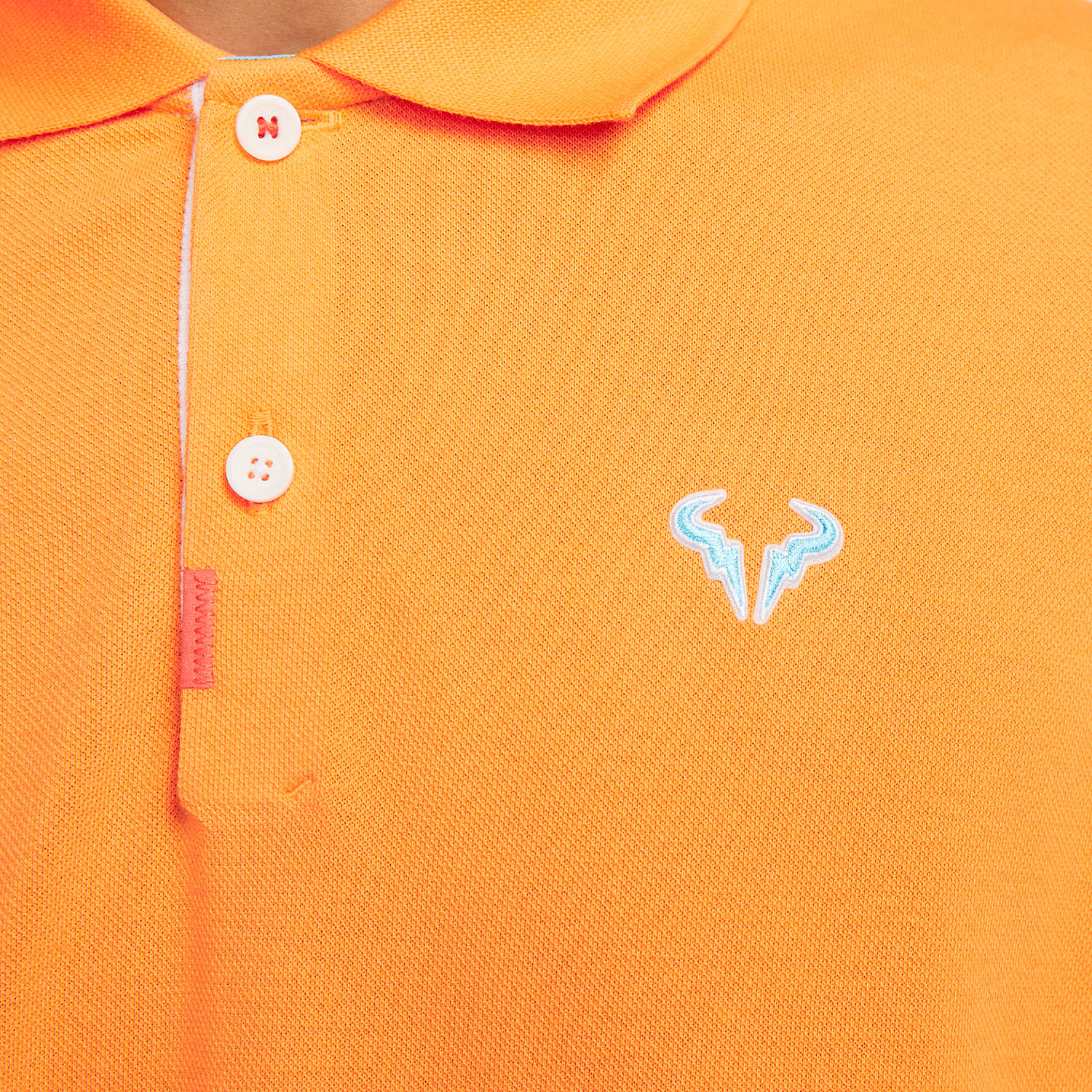 Nike Rafa Logo Polo da Tennis Uomo Vivid Orange White