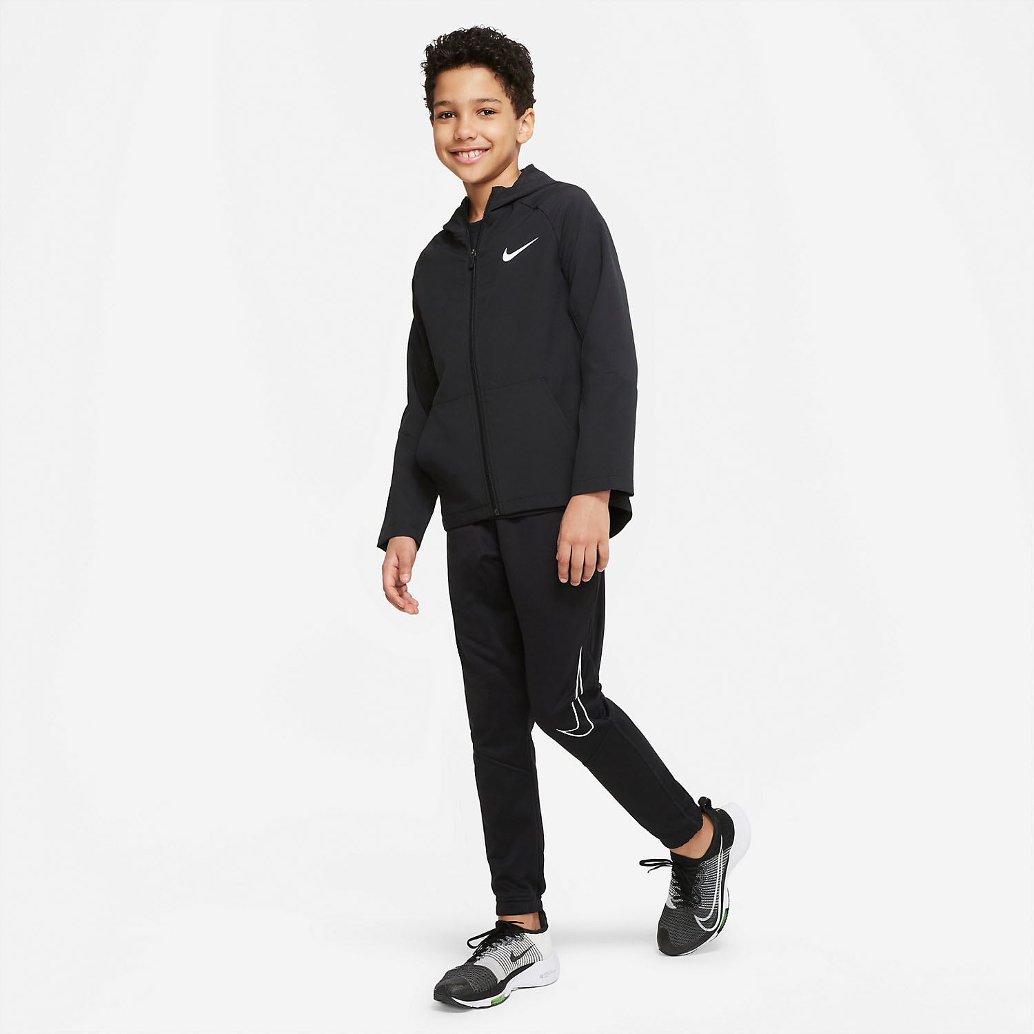 Nike Dri-FIT Woven Jacket Boy - Black/White