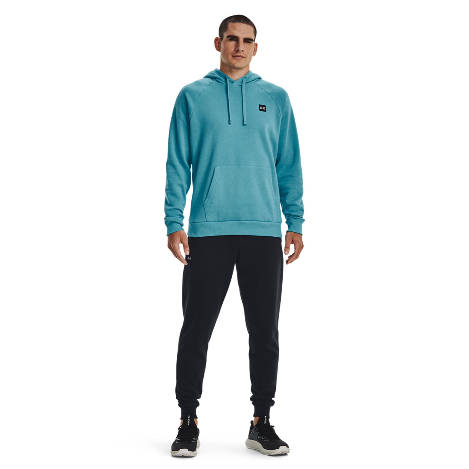 Under Armour Rival Fleece Felpa - Glacier Blue/Onyx White