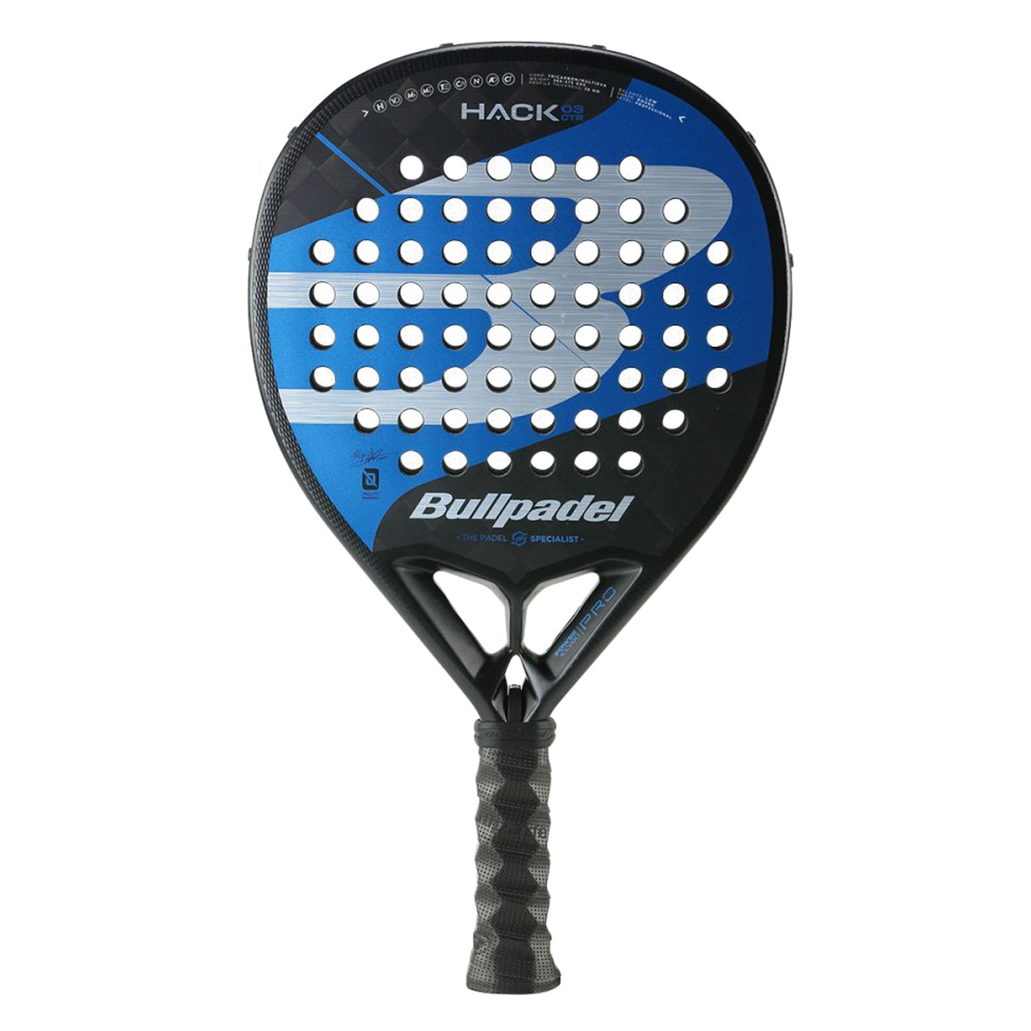 Bullpadel Hack 03 CTR 2023 Padel Racket - Black/Blue