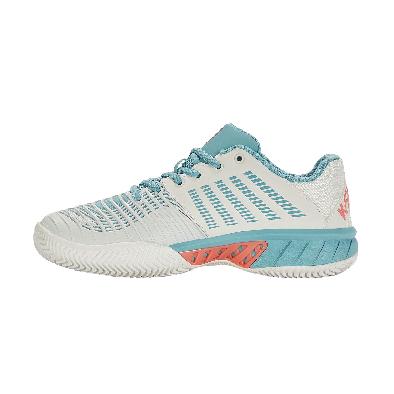 K-Swiss Express Light 3 Clay - Blanc De Blanc/Nile Blue/Desert Flower