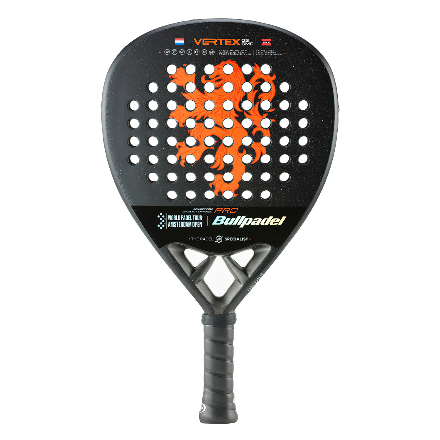 Bullpadel Vertex 03 CMF WPT Amsterdam Padel - Black/Orange