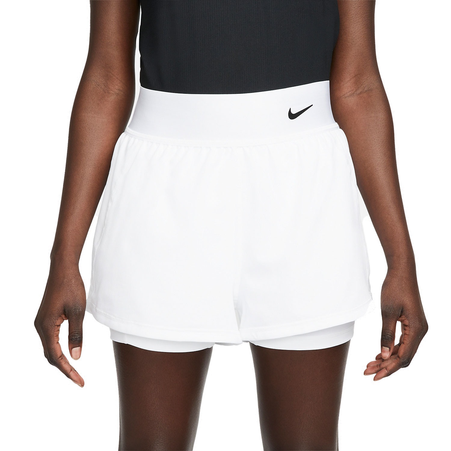 Nike Court Dri-FIT Advantage 2in Shorts - White/Black