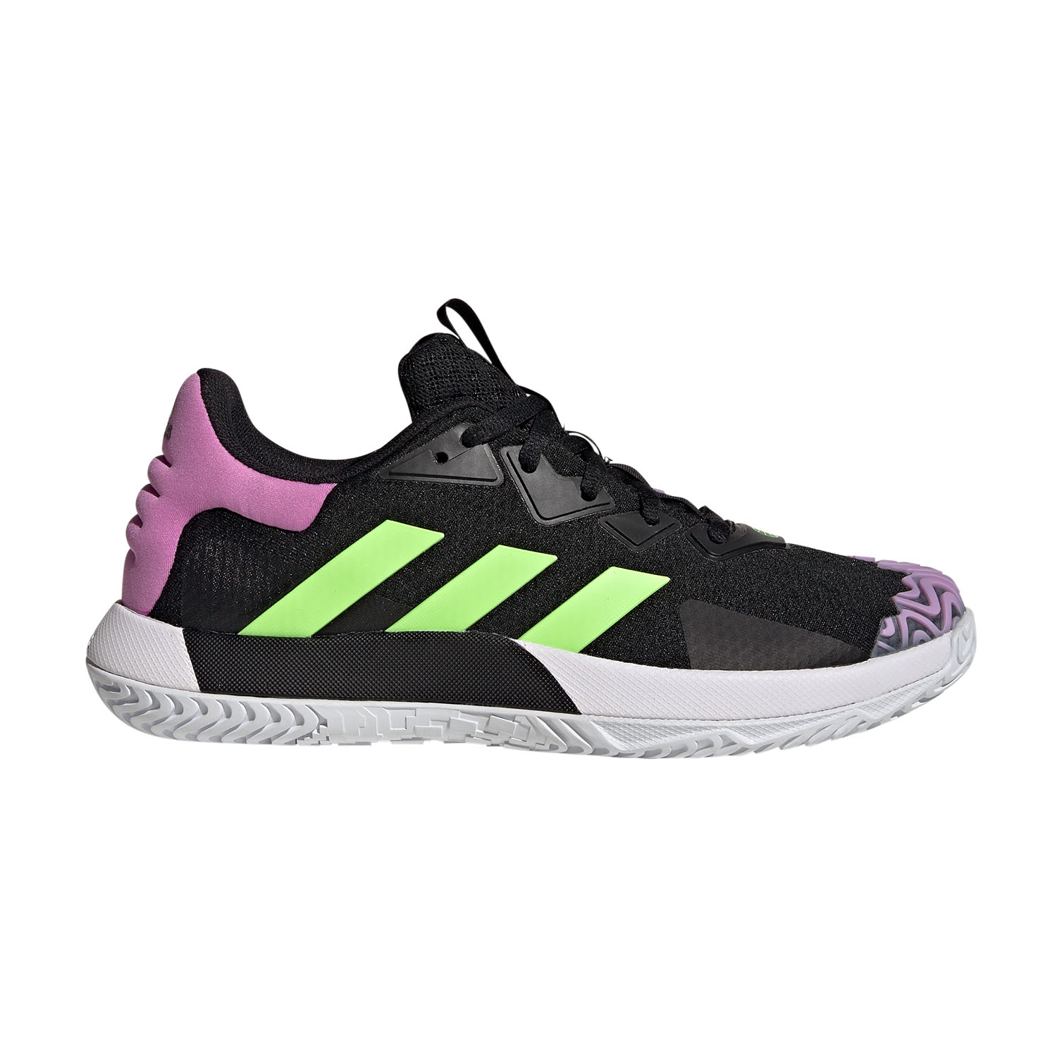 adidas SoleMatch Control Men's Tennis Shoes - Black/Green/Lilac