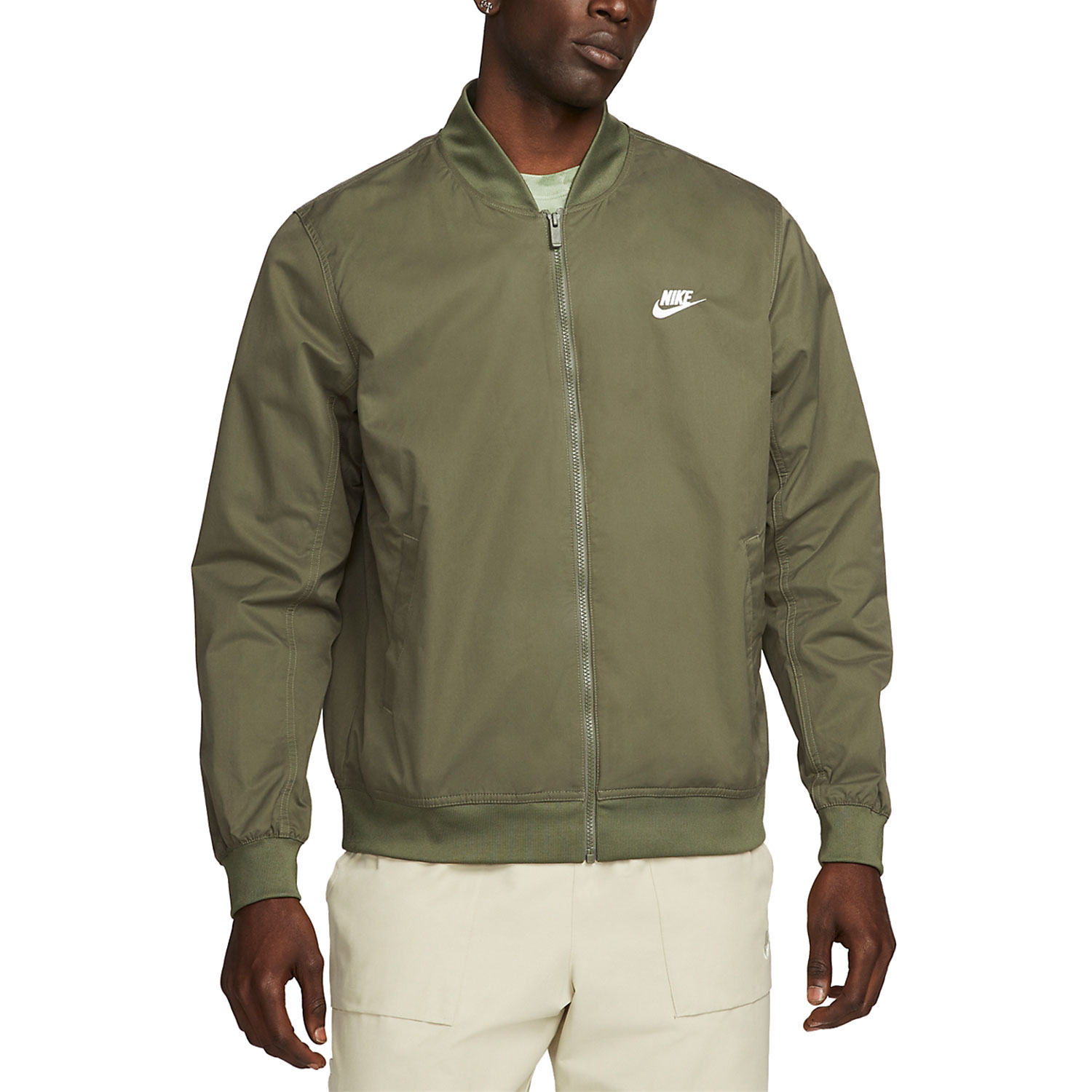 nike jacket olive green