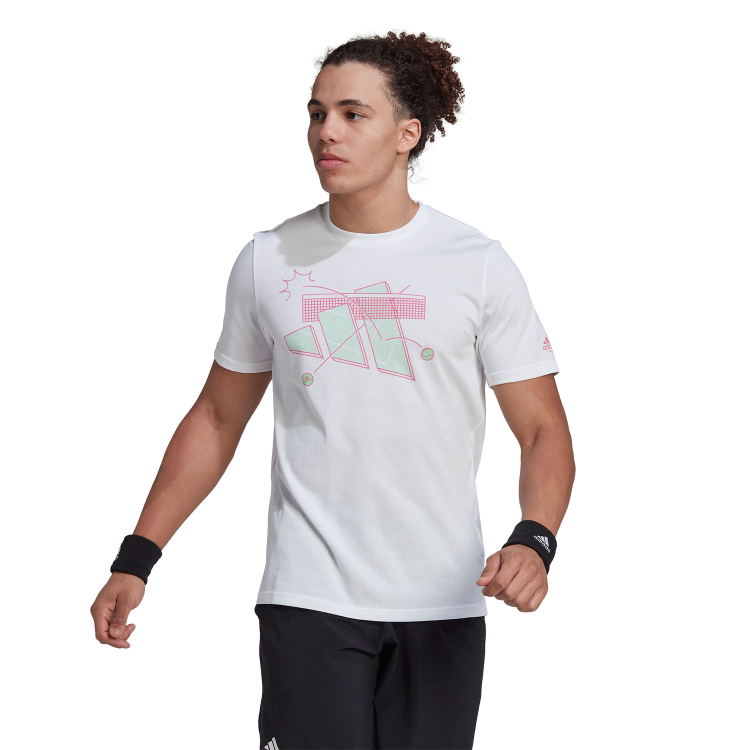 adidas AEROREADY Graphic Men's Tennis T-Shirt - White
