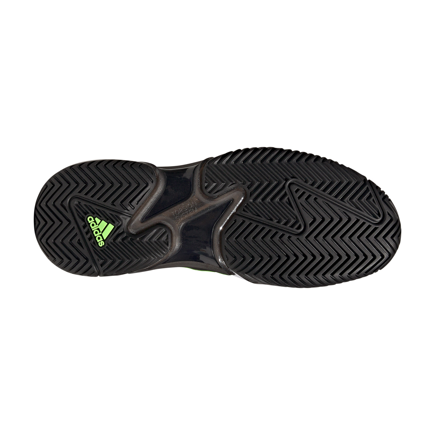 adidas Barricade Men's Tennis Shoes - Carbon/Green Lilac