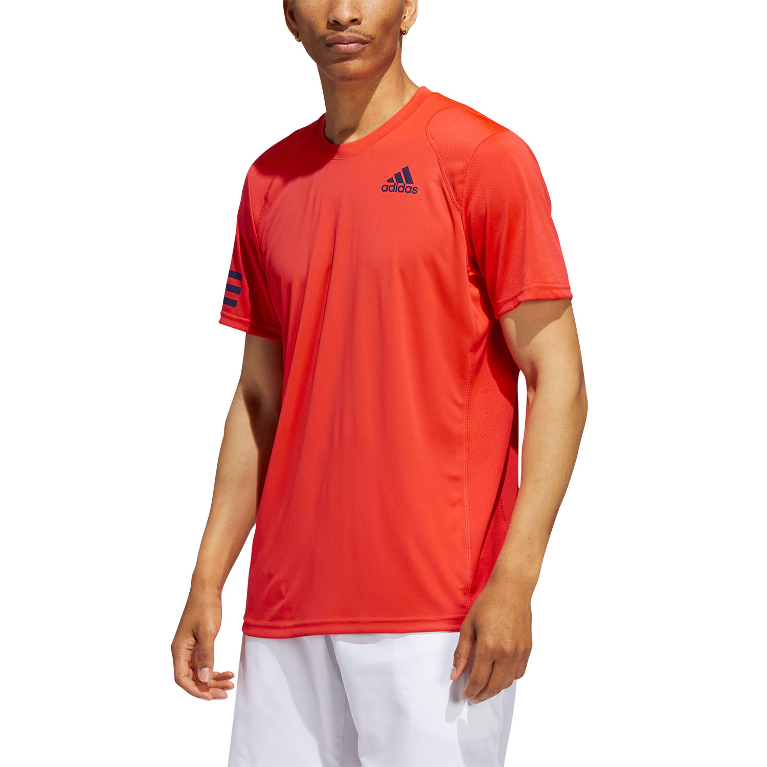 Reconocimiento Multa Resistencia adidas Club 3 Stripes Camiseta Tenis Hombre - Bold Orange