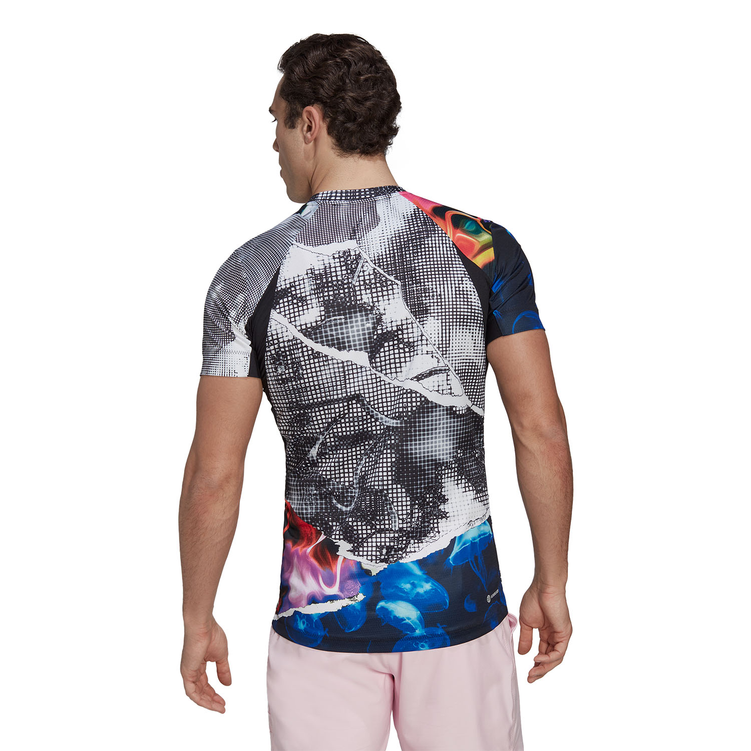 adidas US Open Series Freelift Men's Tennis TShirt White