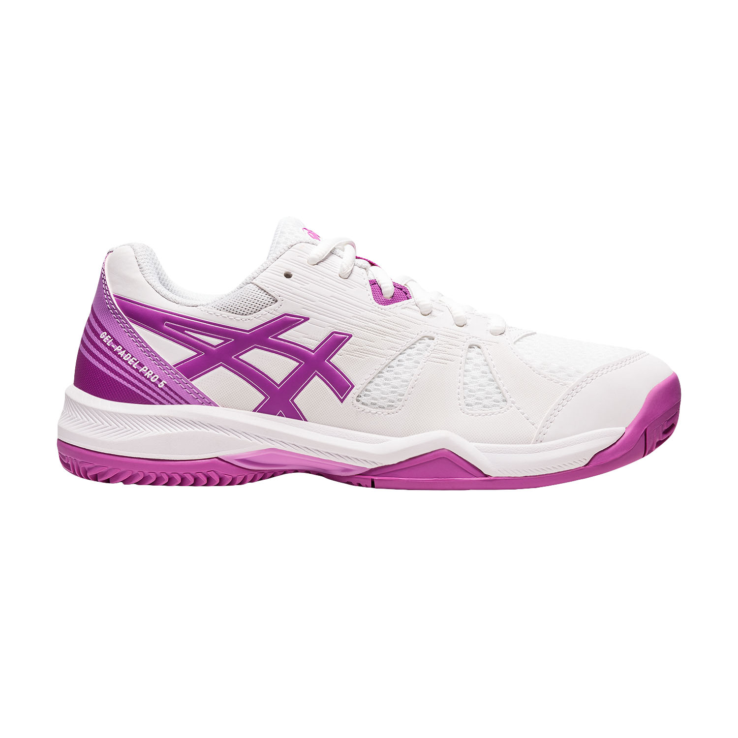 Asics Gel Padel Pro 5 Women's Padel Shoes - White/Orchid Asics Gel Padel Pro 5 Women's Padel Shoes - White/Orchid