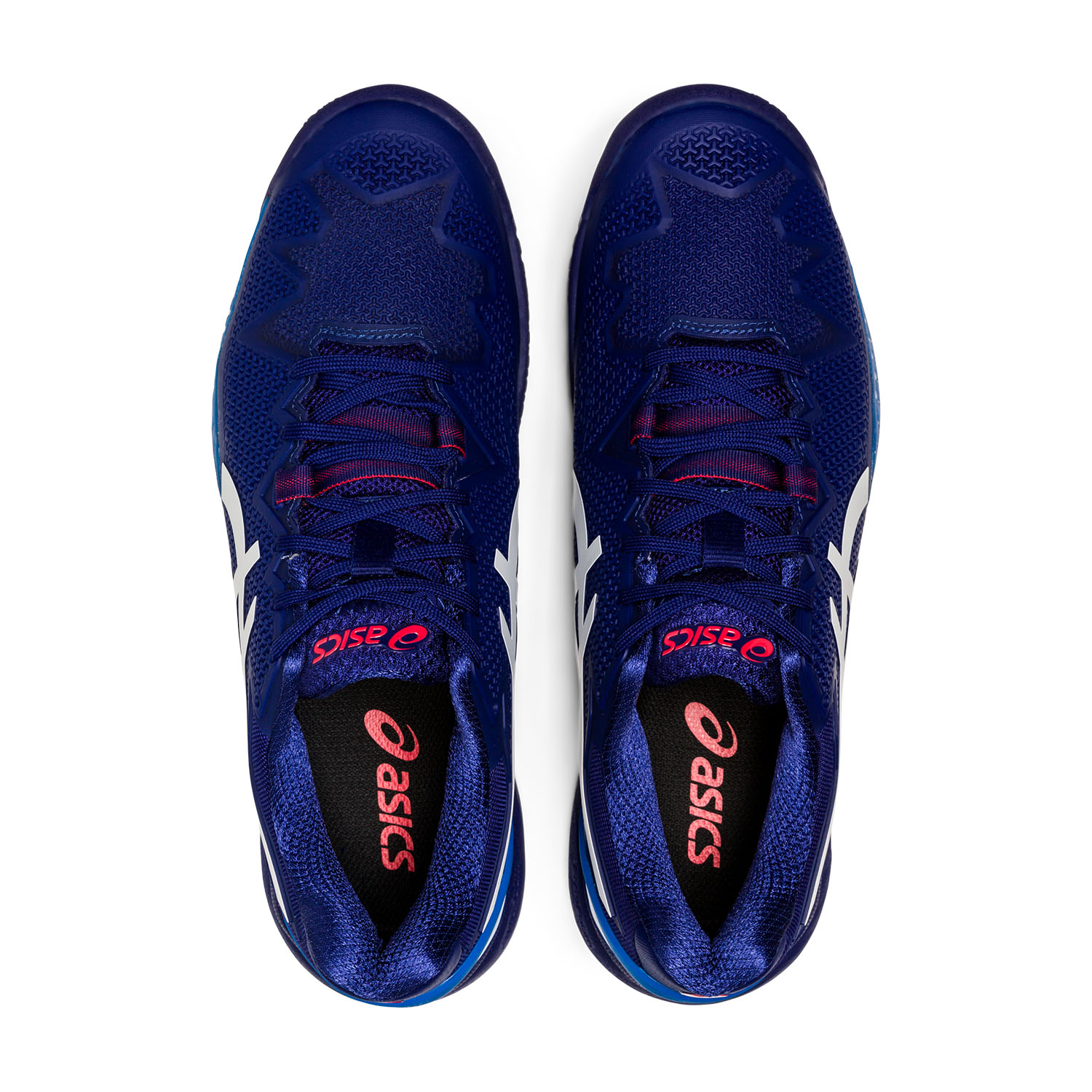 Asics Gel Resolution 8 Men's Tennis Shoes - Dive Blue/White