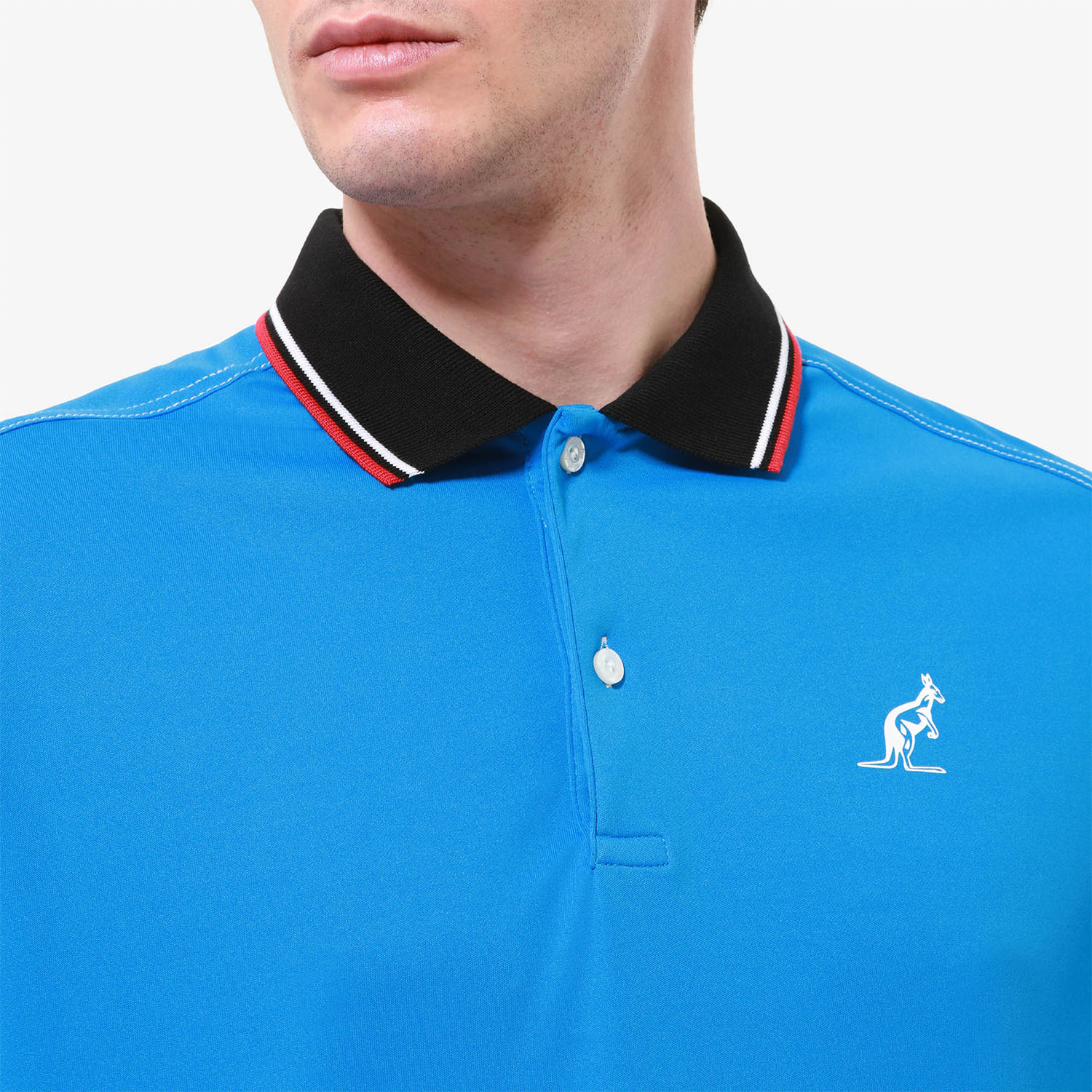 Australian Ace Technical Polo - Blu Capri/Bianco