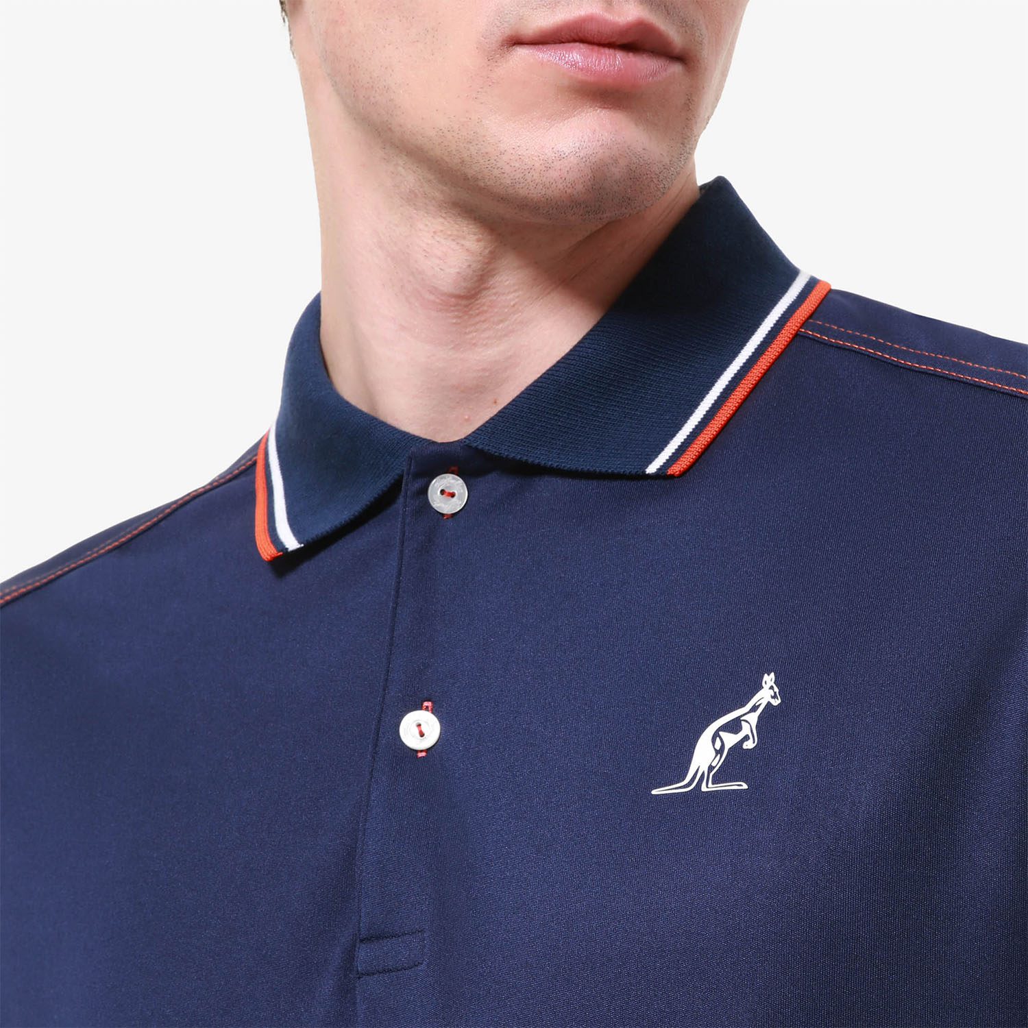 Australian Ace Technical Polo - Blue Cosmo/Orange