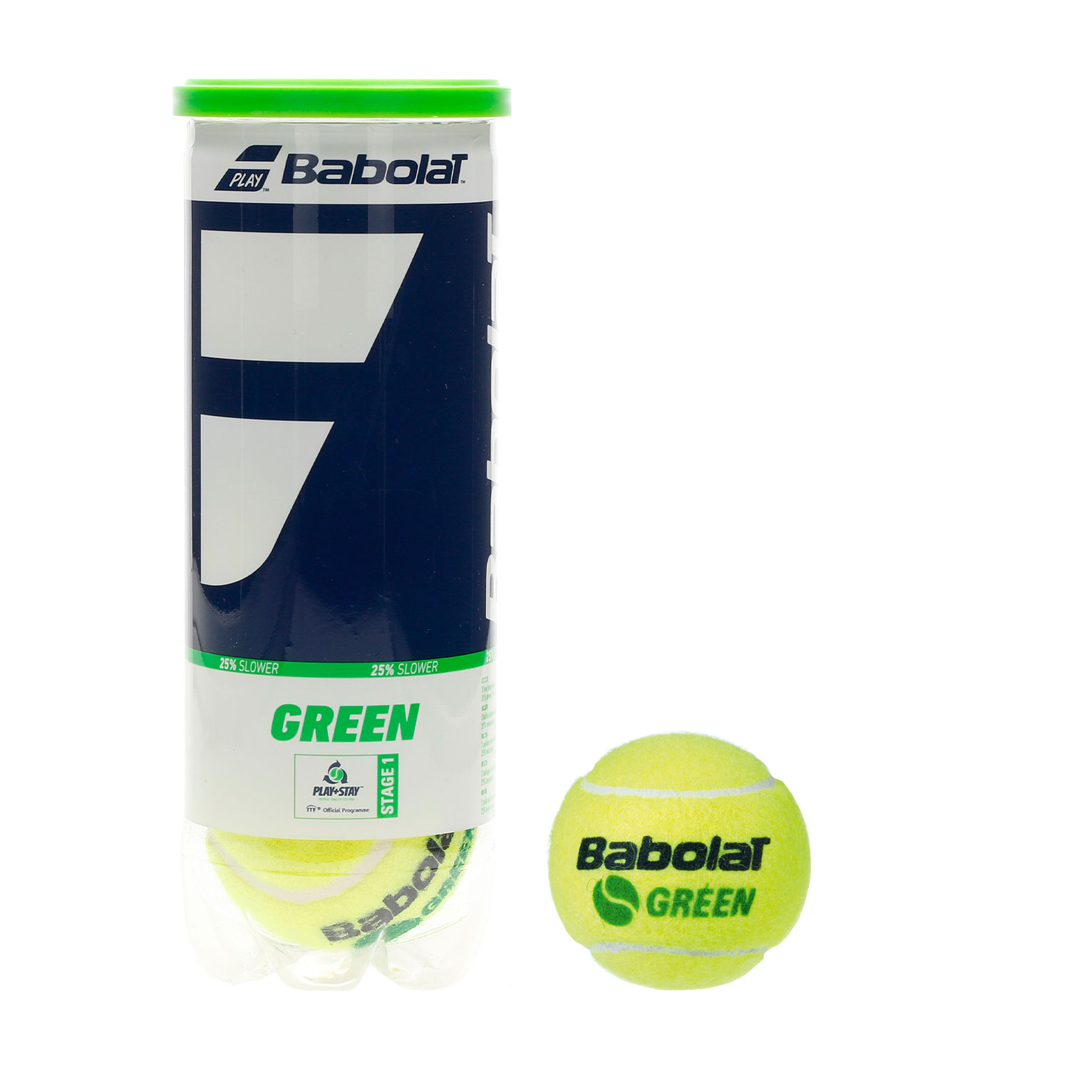 Babolat Green - Tubo de 3 Pelotas